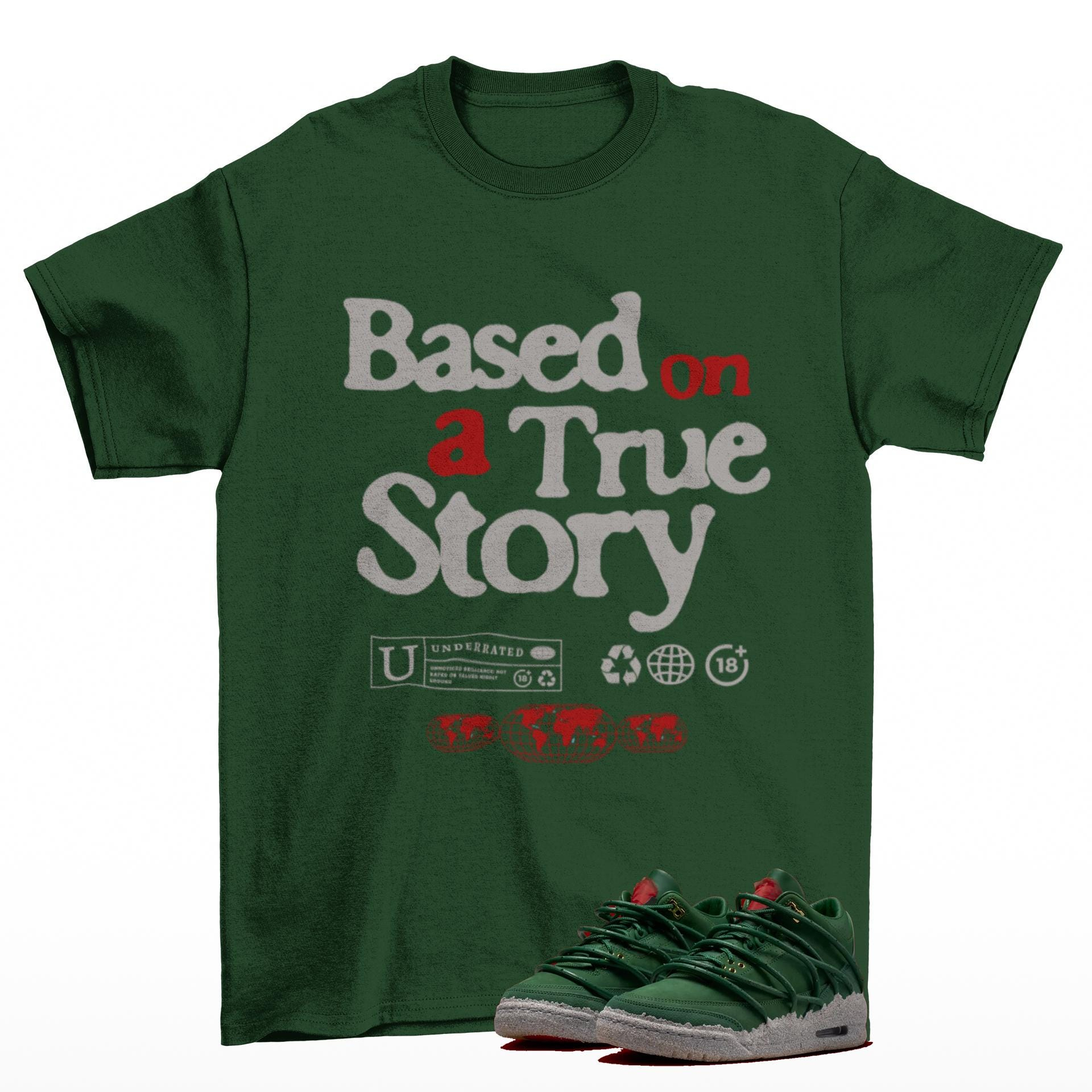 All Cap Sneaker Shirt Green to Match Jordan 3 Concrete Roses