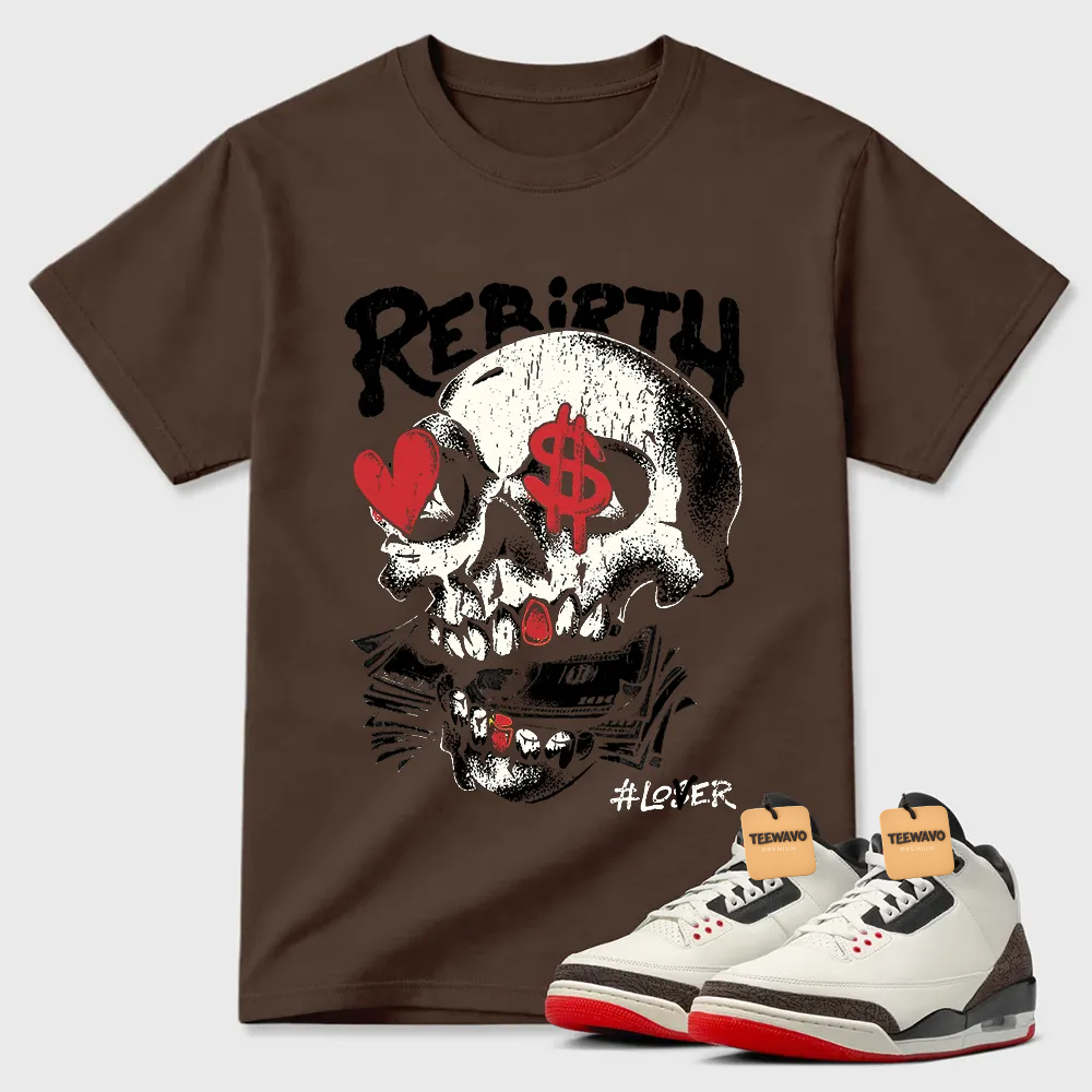 Rebirth Skull Money Air Joardan 3 Graphic Tee