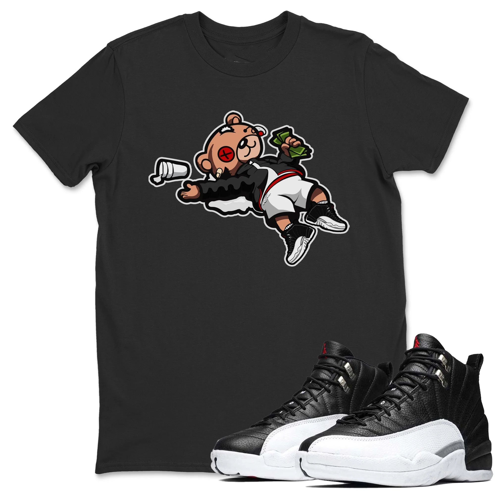 Drunk Teddy Bear Unisex Tops - Air Jordan 12 Playoffs