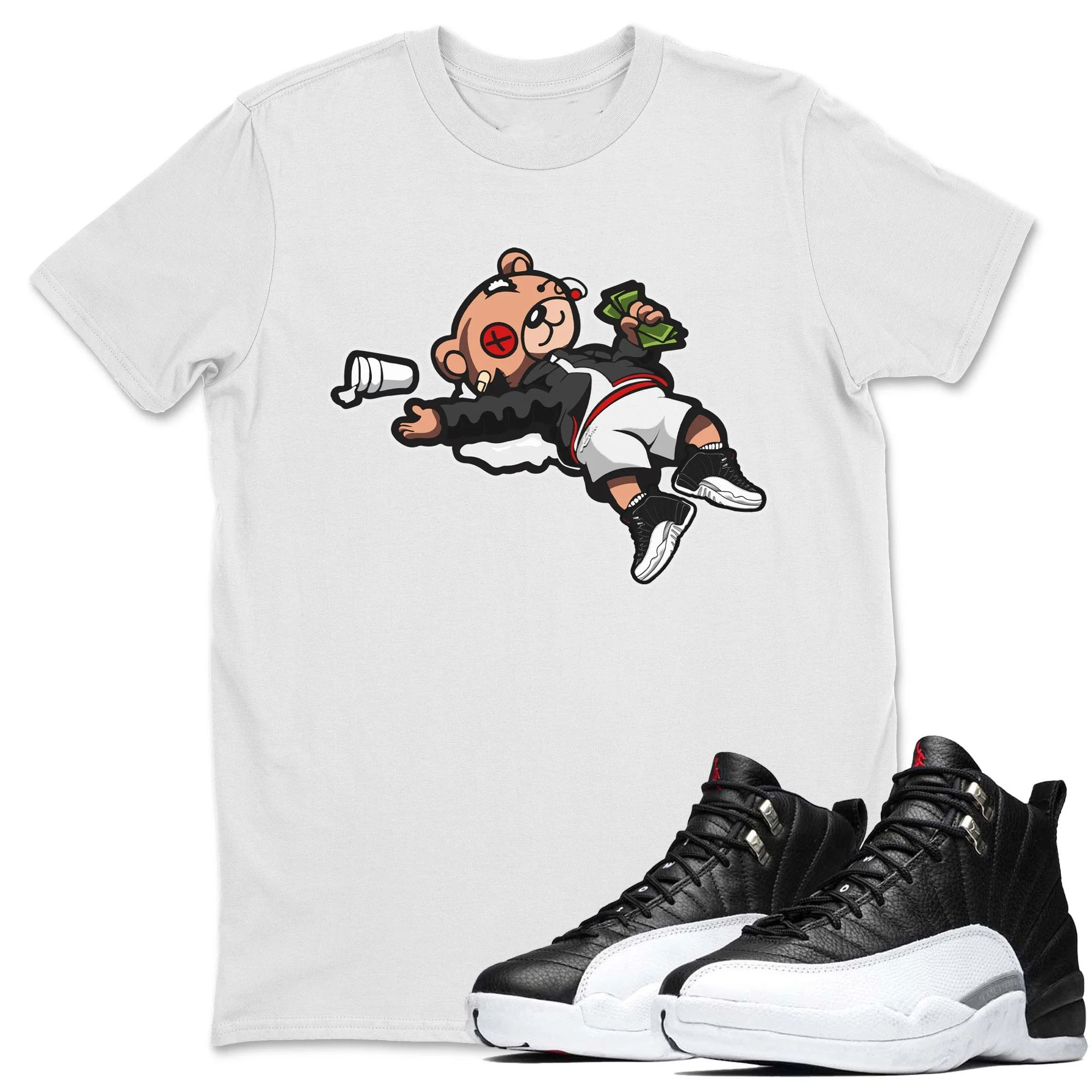 Drunk Teddy Bear Unisex Tops - Air Jordan 12 Playoffs