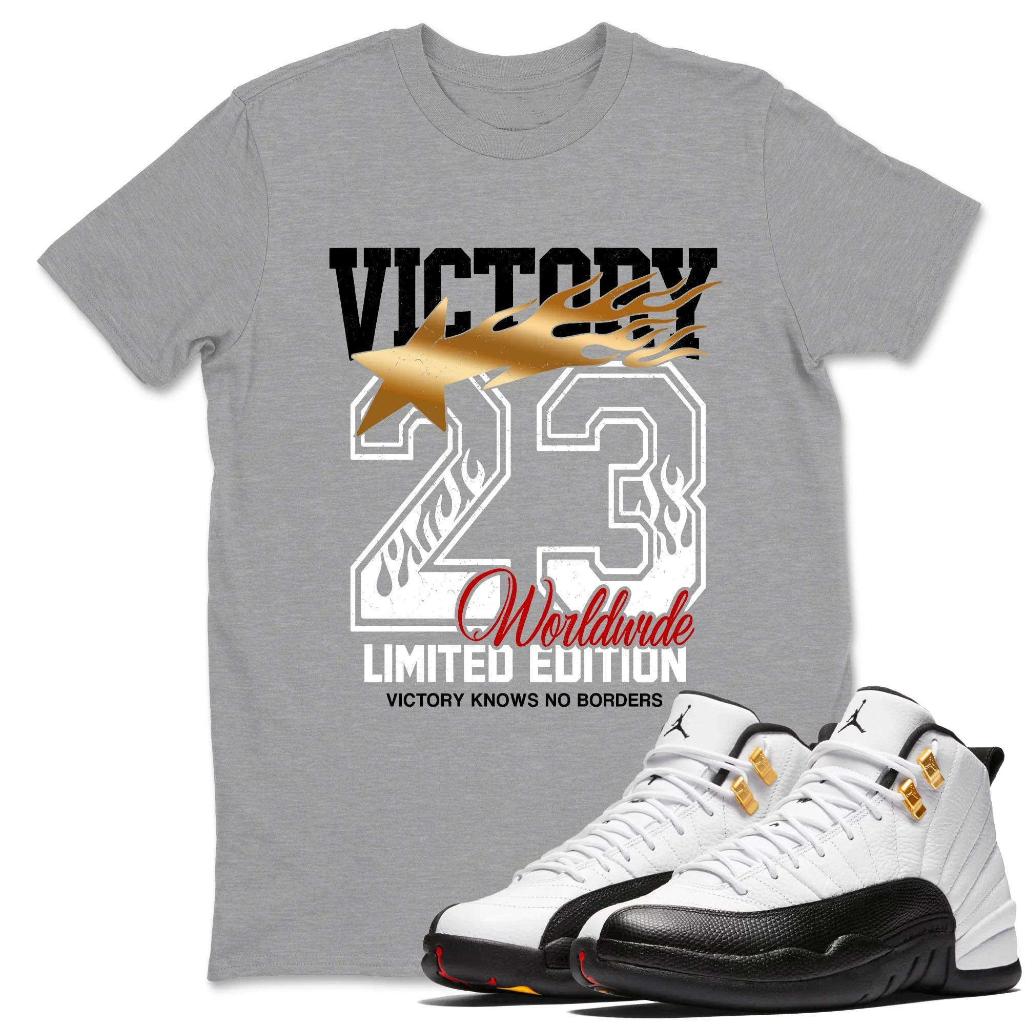 Victory Knows No Borders TEEWAVO Sneaker Tees - Air Jordan 12 Taxi