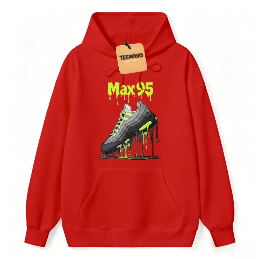 Max 95 Neon Green Drip Sneaker Graphic Unisex Classic Hoodie