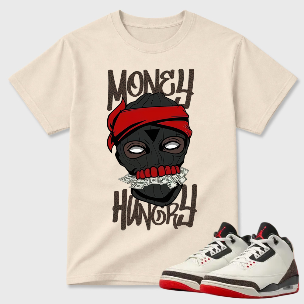 AJ3 World’s Best Dad Match Tee, Match MONEY HUNGRY Shirt