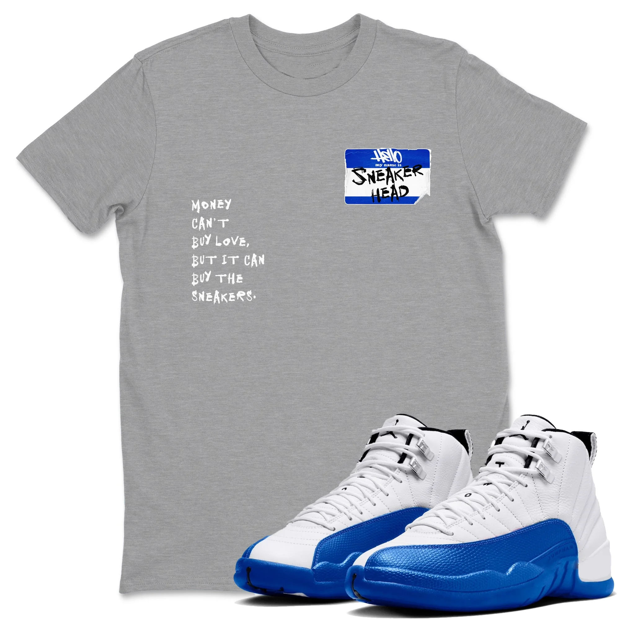 Sneakerhead Badge TEEWAVO Sneaker Tees - Air Jordan 12 Blueberry