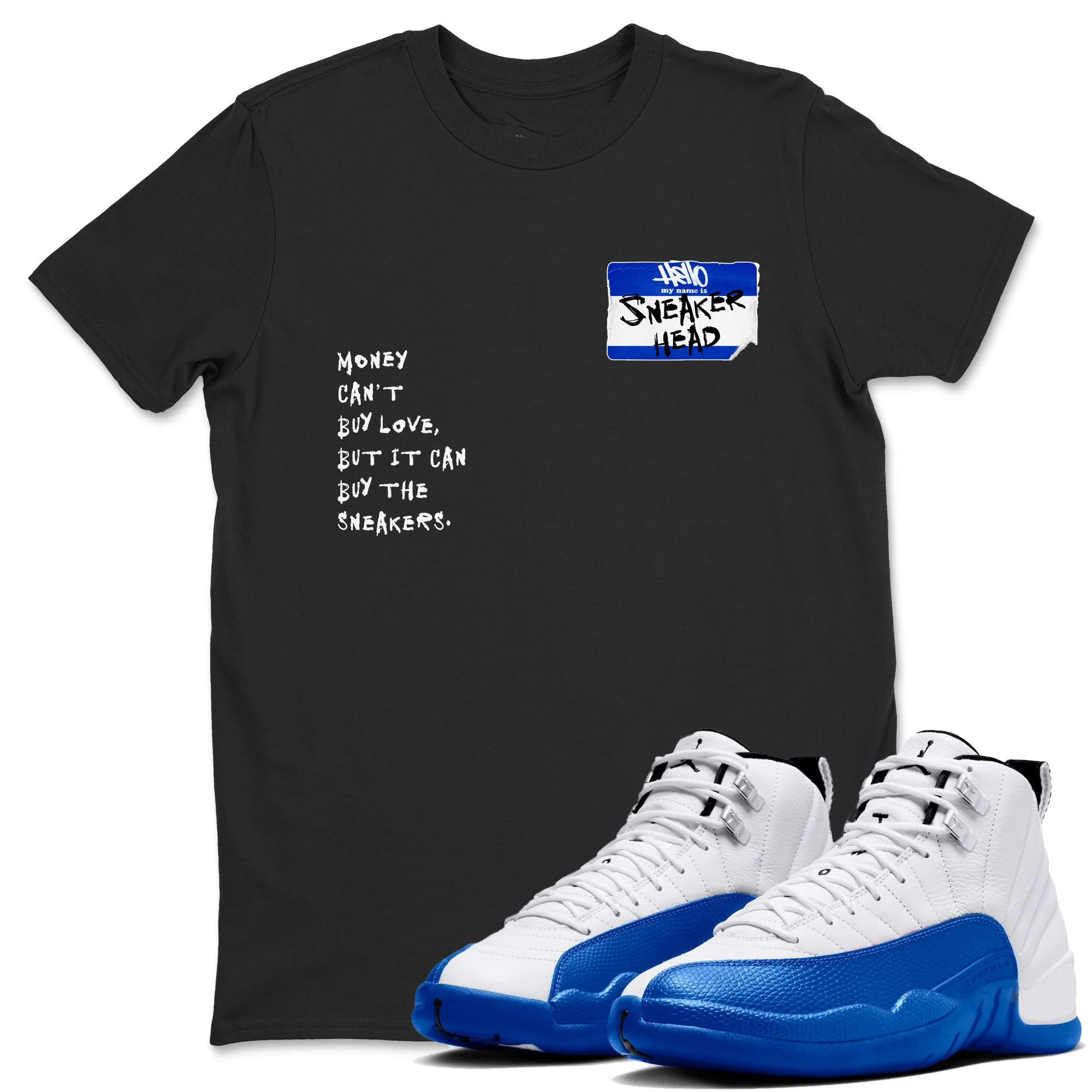 Sneakerhead Badge TEEWAVO Sneaker Tees - Air Jordan 12 Blueberry