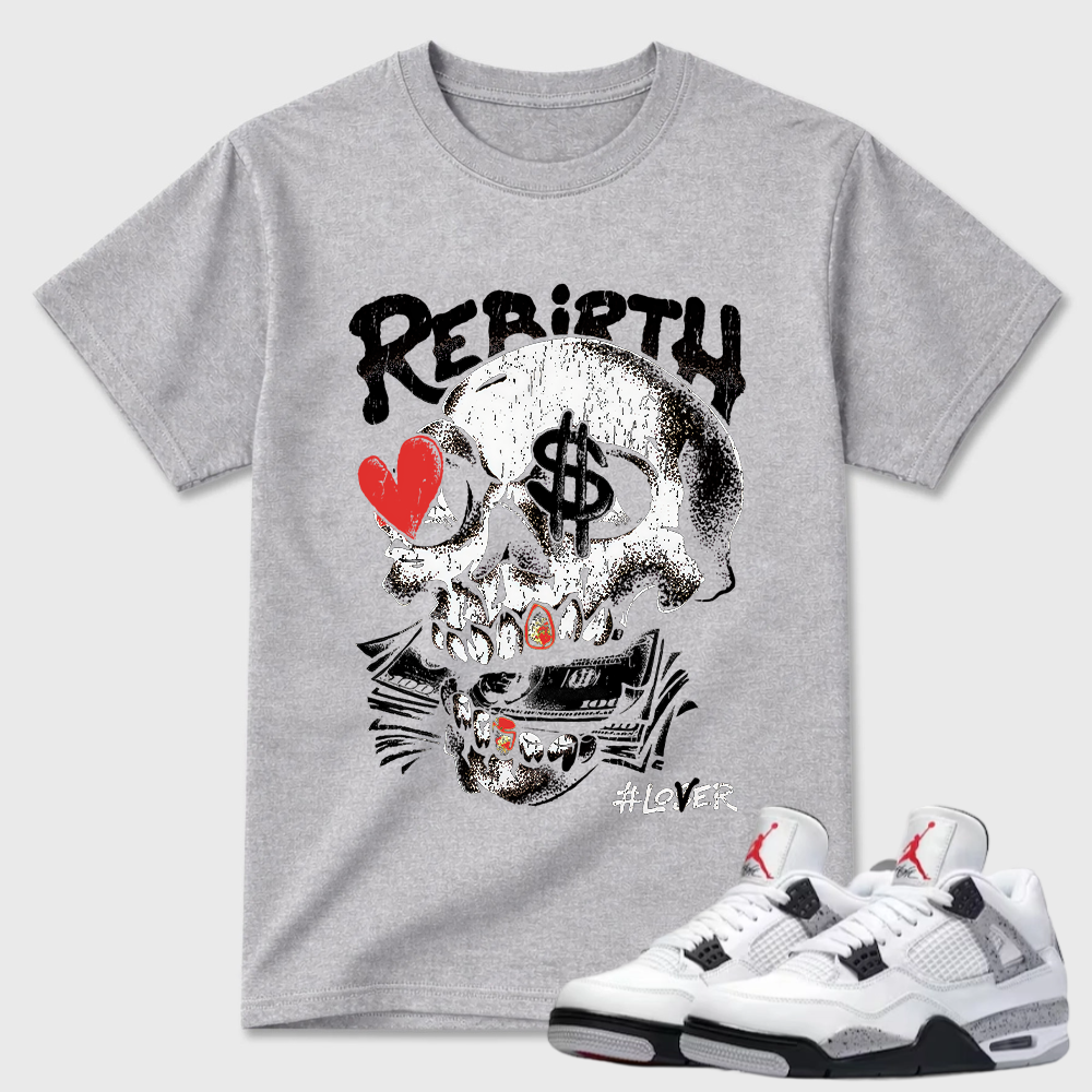Rebirth Skull Money Air Jordan 4 Graphic Tee