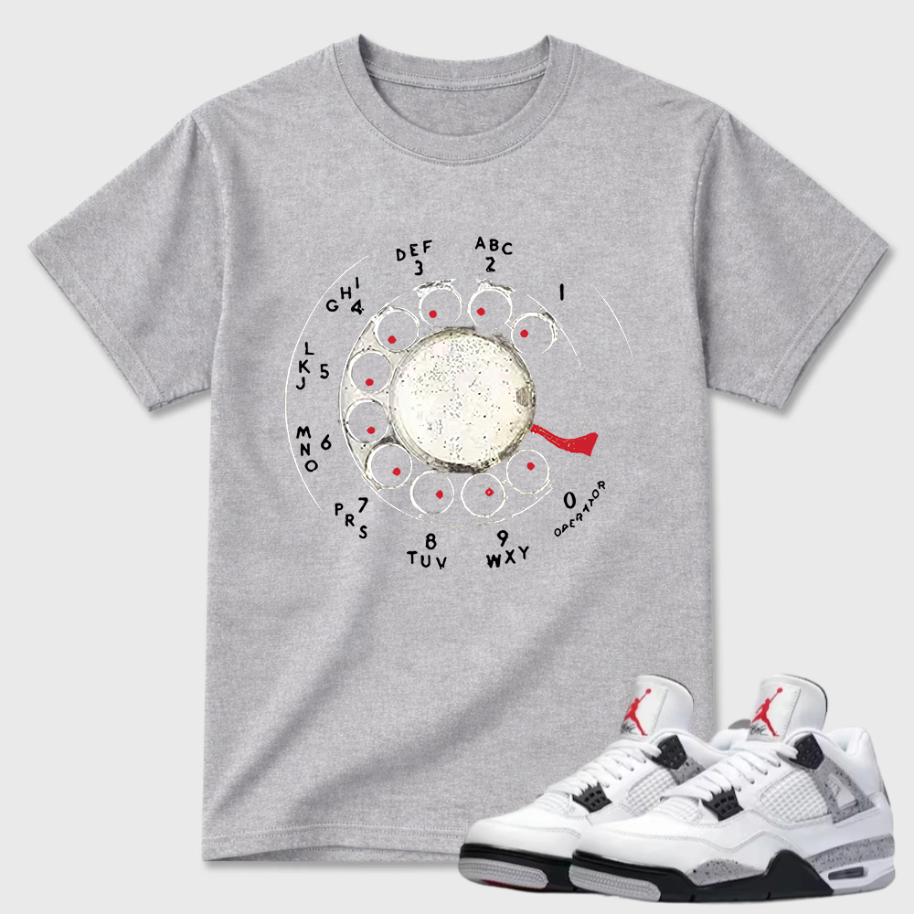 Rotary Phone Dial Air Jordan 4 Minimal Tee
