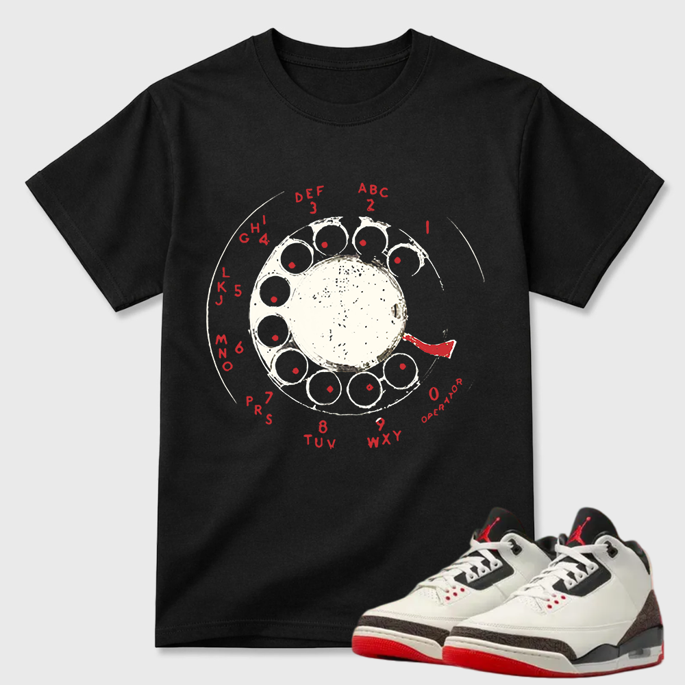 Rotary Phone Dial Air Jordan 3 Minimal Tee