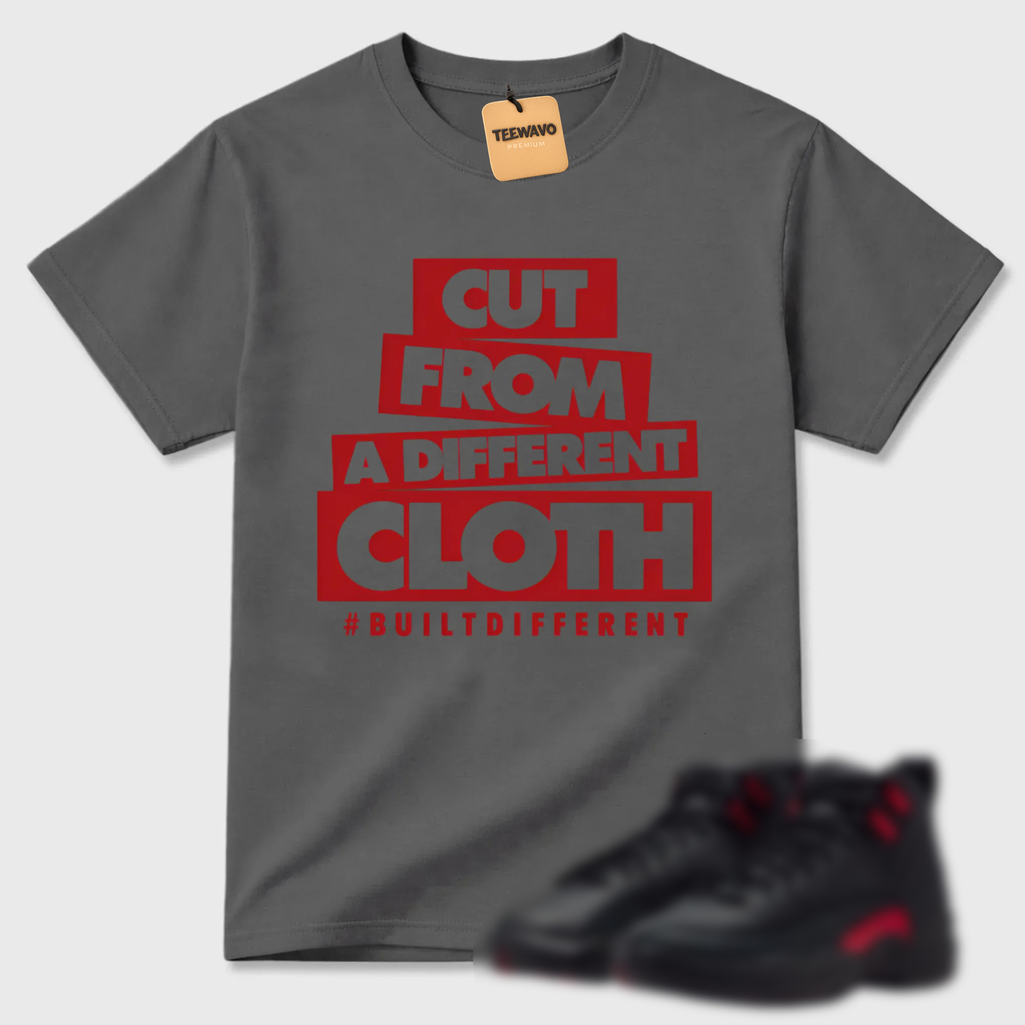 12 Bloodline Black Varsity Red T Shirt Match CLOTH