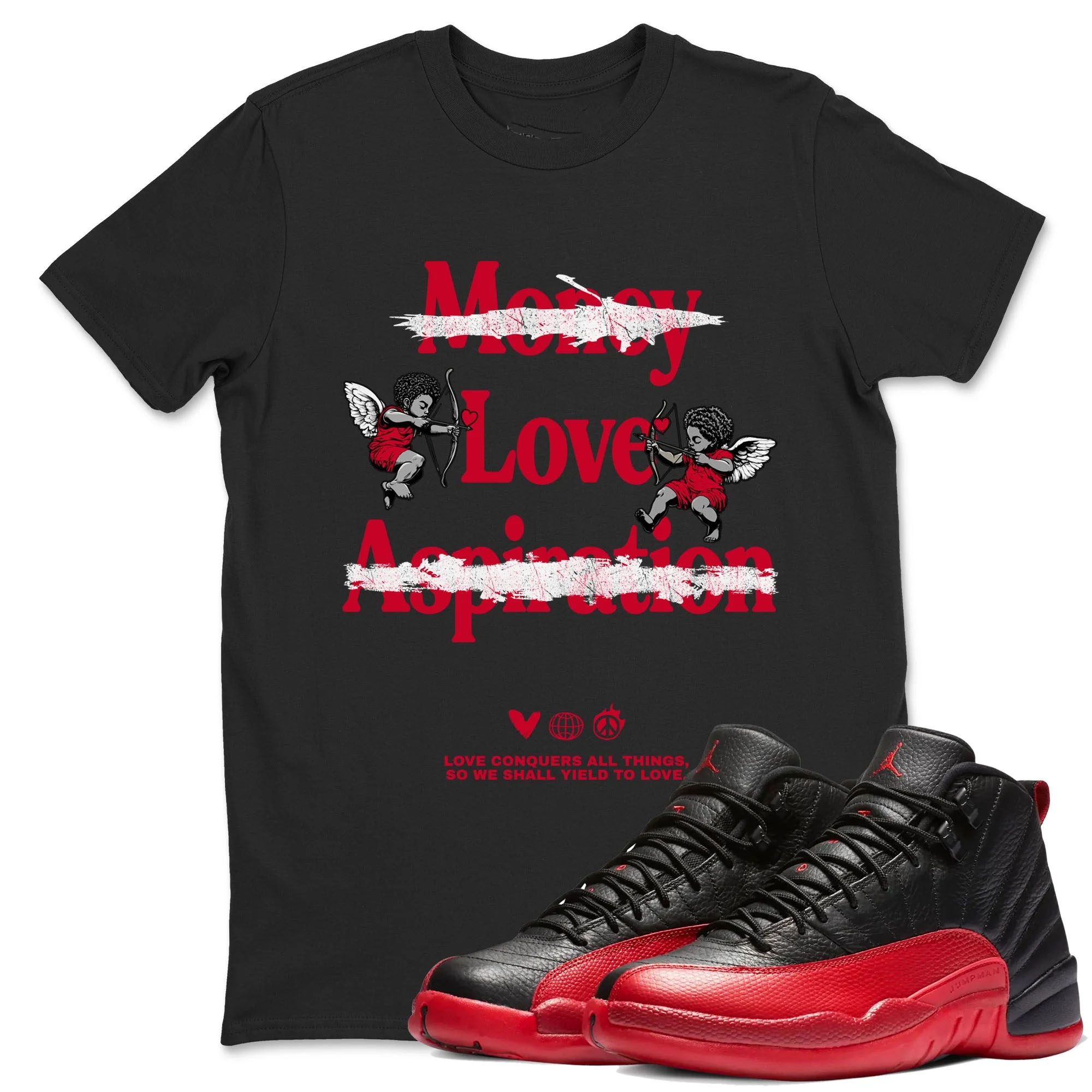 Love Conquers All Things TEEWAVO Sneaker Tees - Air Jordan 12 Flu Game