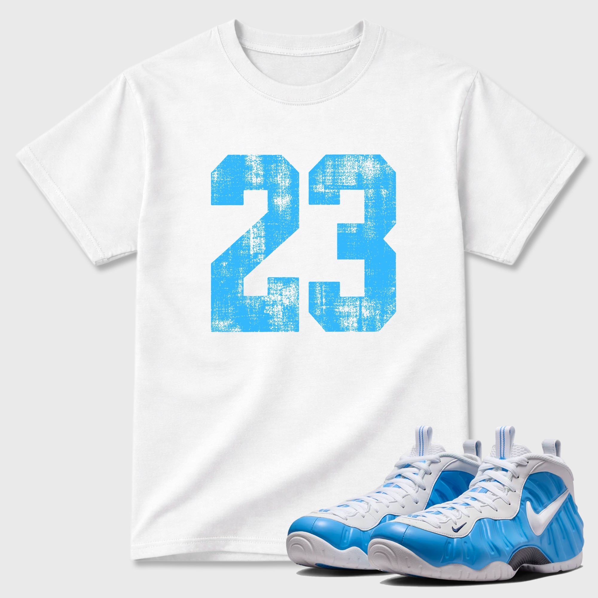 No.23 Sneaker Tees - Air Foamposite Pro University Blue