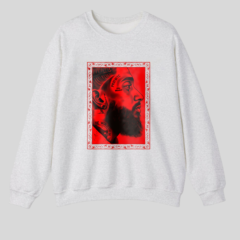 Red Portrait With Ornate Frame And Beard tshirt 100% cotton