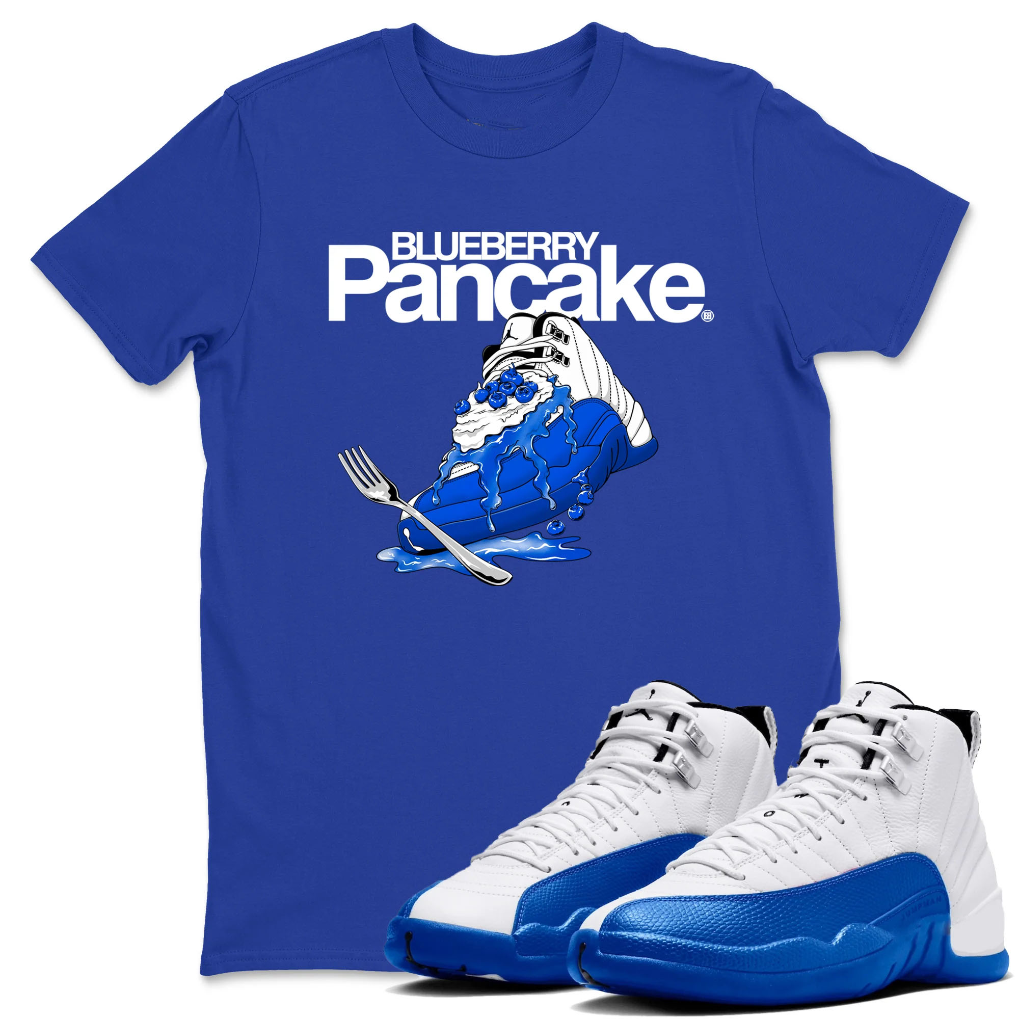 Blueberry Pancake TEEWAVO Sneaker Tees - Air Jordan 12 Blueberry