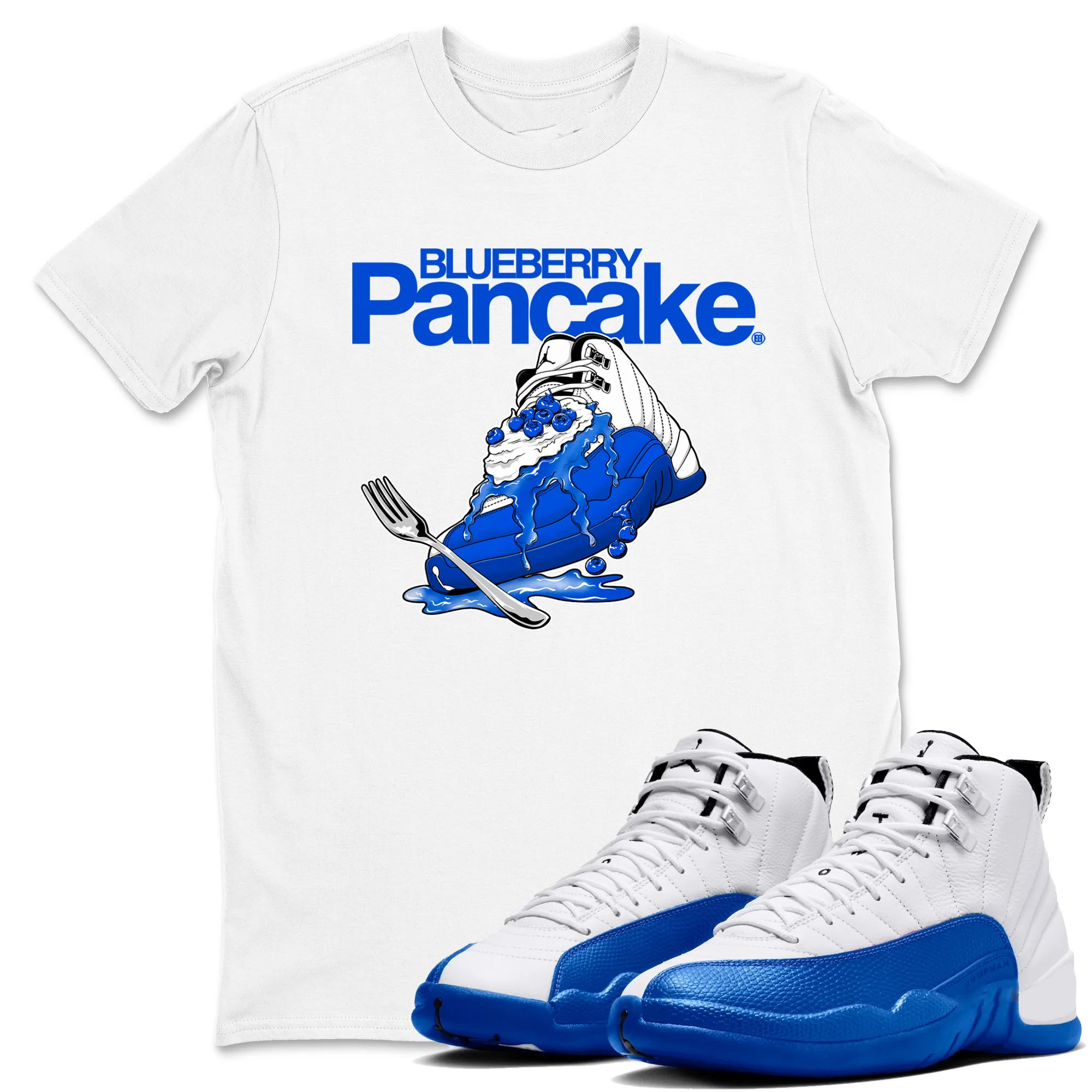Blueberry Pancake TEEWAVO Sneaker Tees - Air Jordan 12 Blueberry