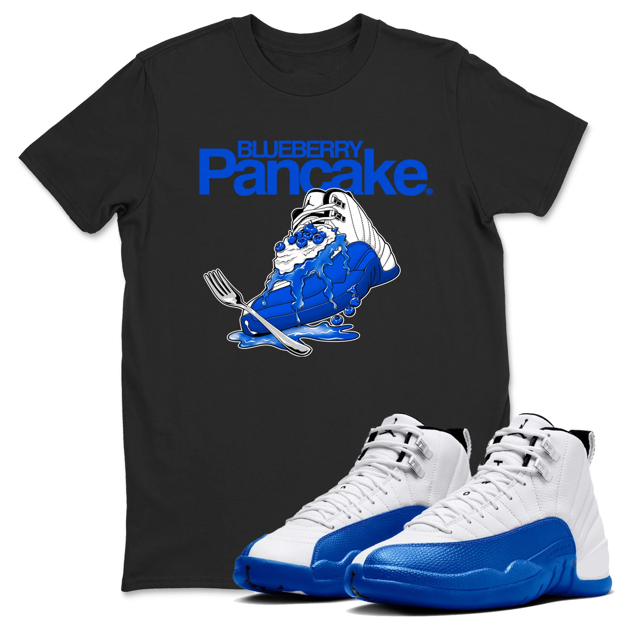 Blueberry Pancake TEEWAVO Sneaker Tees - Air Jordan 12 Blueberry