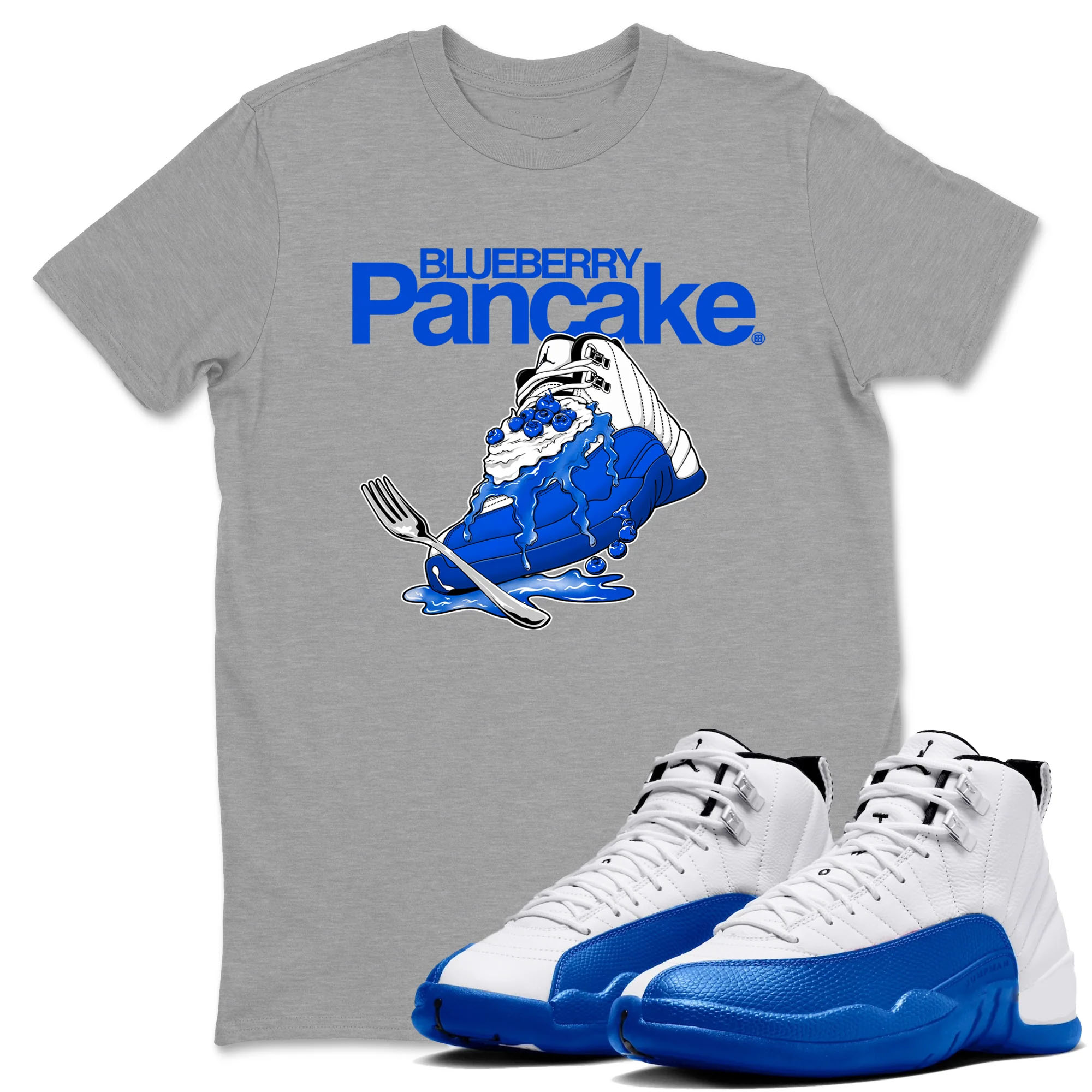 Blueberry Pancake TEEWAVO Sneaker Tees - Air Jordan 12 Blueberry