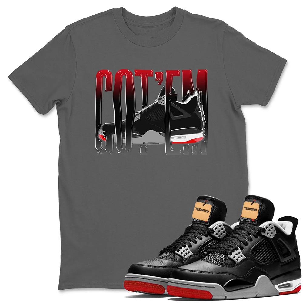 Wiggling Gotem Sneaker Tee - Air Jordan 4 Bred Reimagined