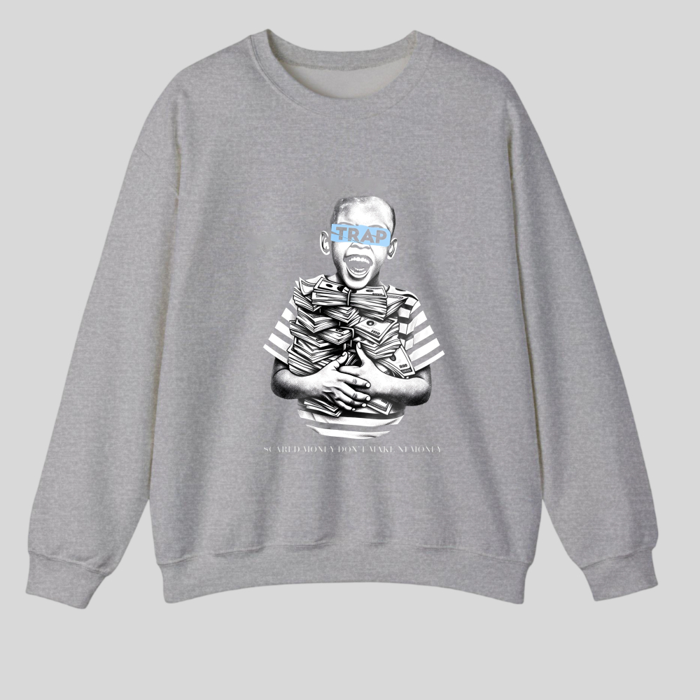 Trap Boy With Money Stack And Text tshirt 100% cotton