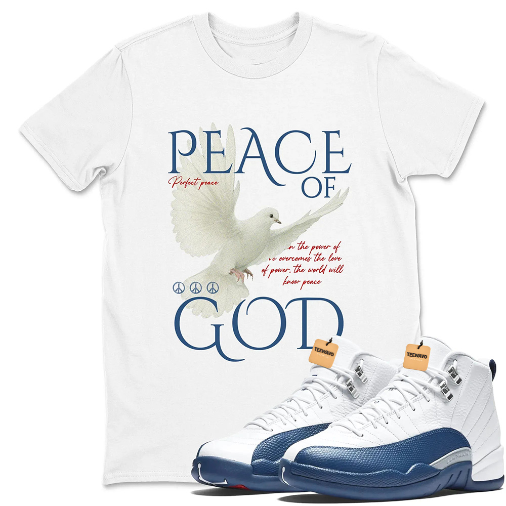 Peace of God TEEWAVO Sneaker Tees - Air Joardan 12 French Blue