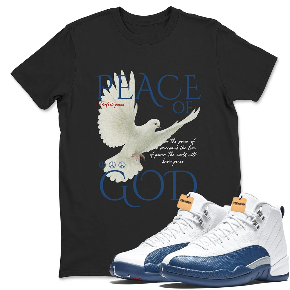 Peace of God TEEWAVO Sneaker Tees - Air Joardan 12 French Blue