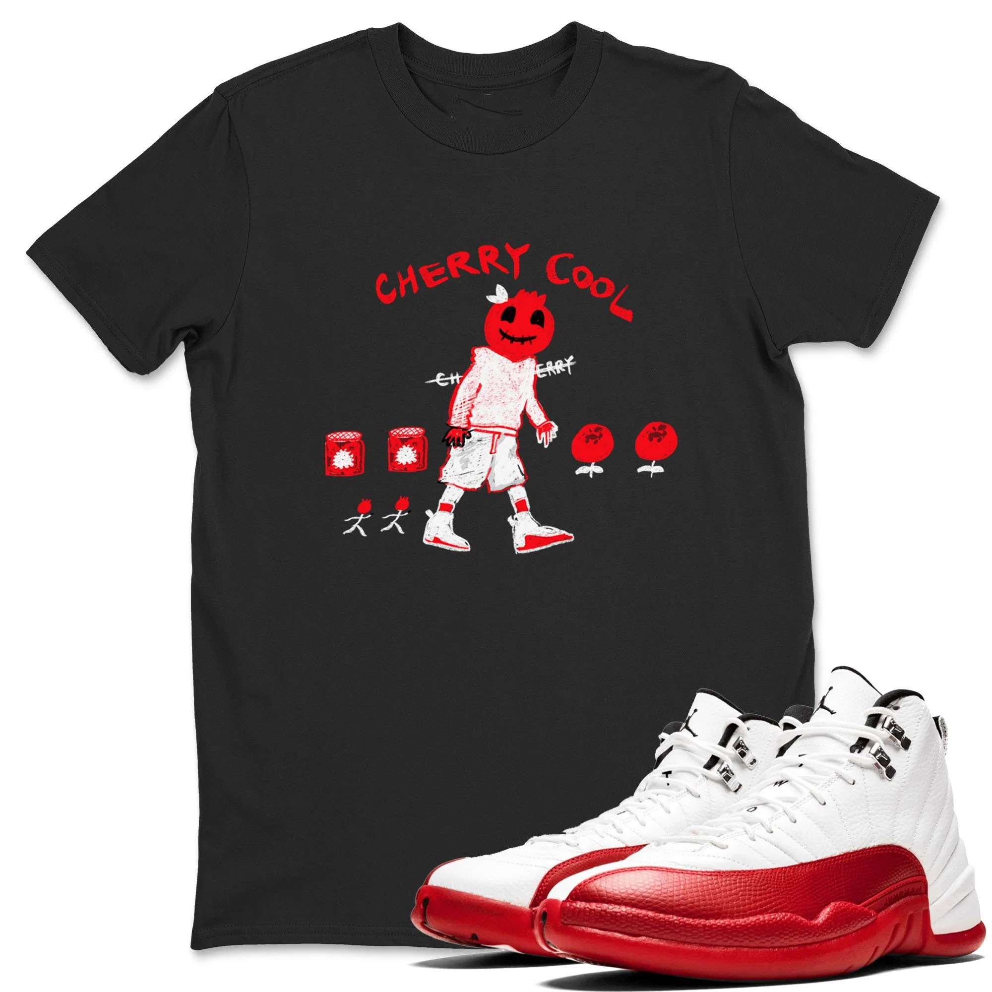 Cherry Cool TEEWAVO Sneaker Tees - Air Jordan 12 Cherry