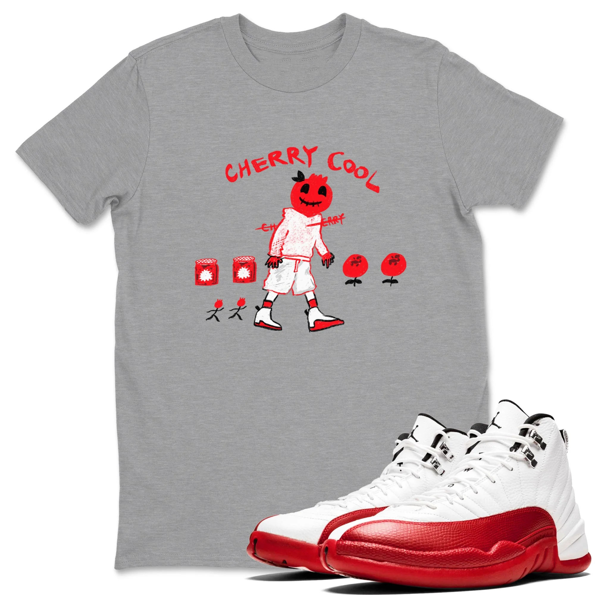Cherry Cool TEEWAVO Sneaker Tees - Air Jordan 12 Cherry