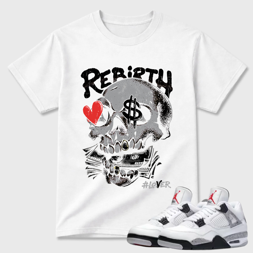 Rebirth Skull Money Air Jordan 4 Graphic Tee