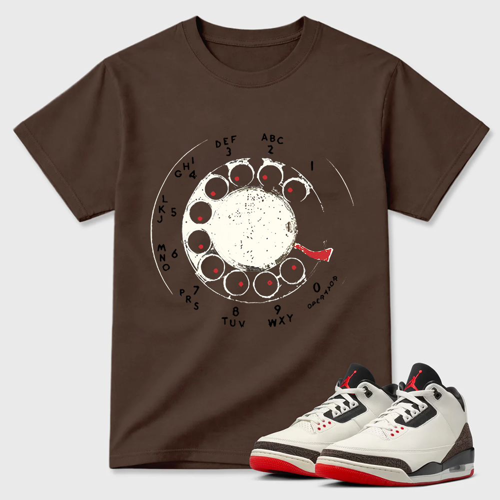 Rotary Phone Dial Air Jordan 3 Minimal Tee