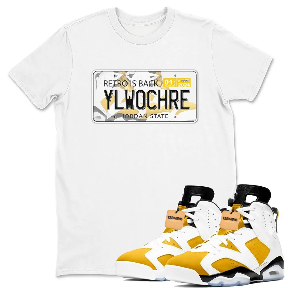 Jordan plate TEEWAVO Sneaker Tees - Air Jordan 6 Yellow Ochre