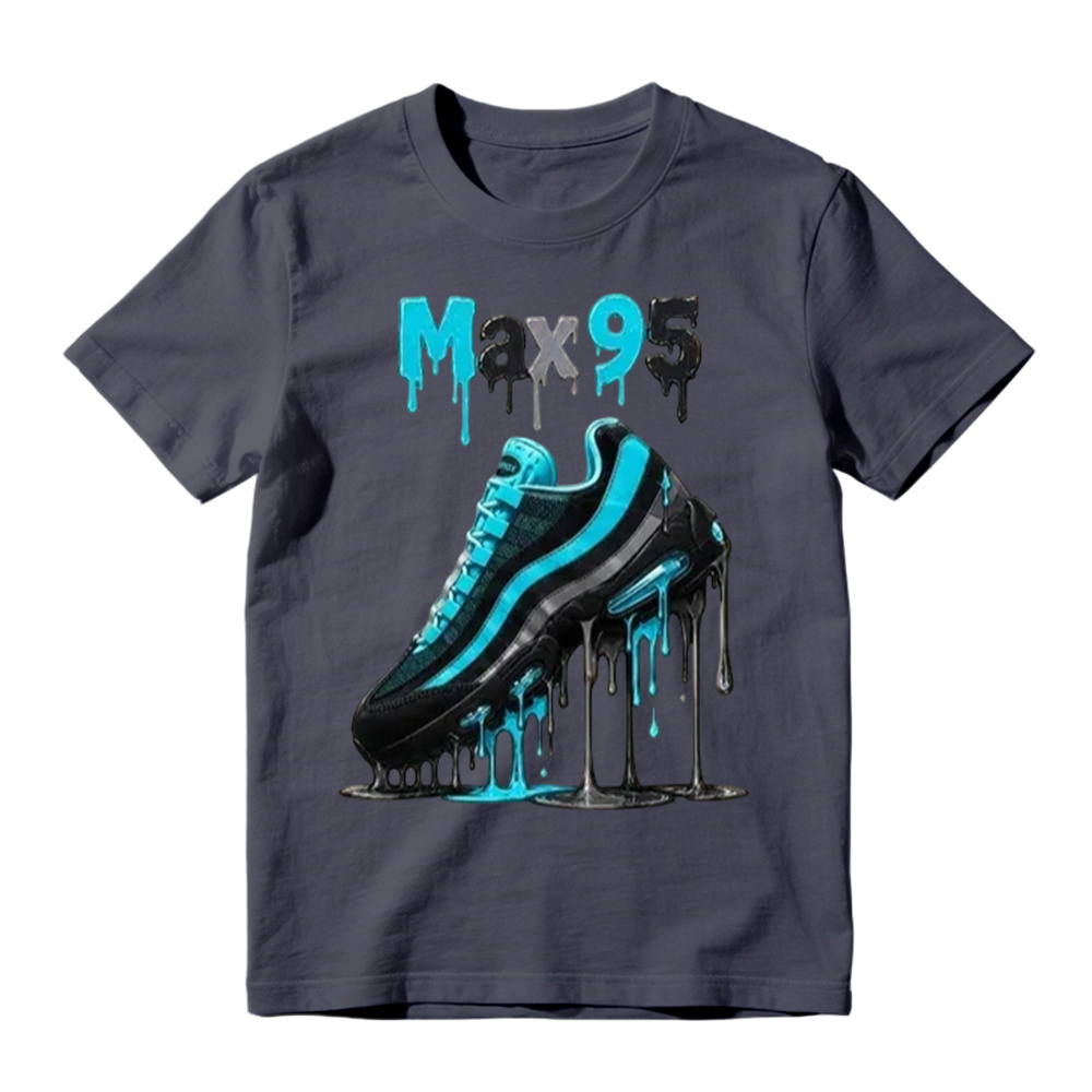 Max 95 Drip Graphic Tee – Aqua Black Sneaker Match Shirt