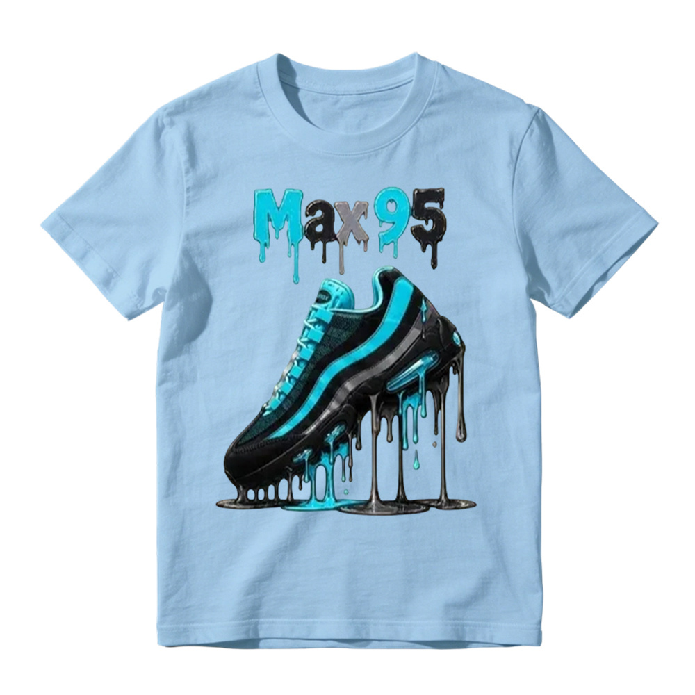 Max 95 Drip Graphic Tee – Aqua Black Sneaker Match Shirt