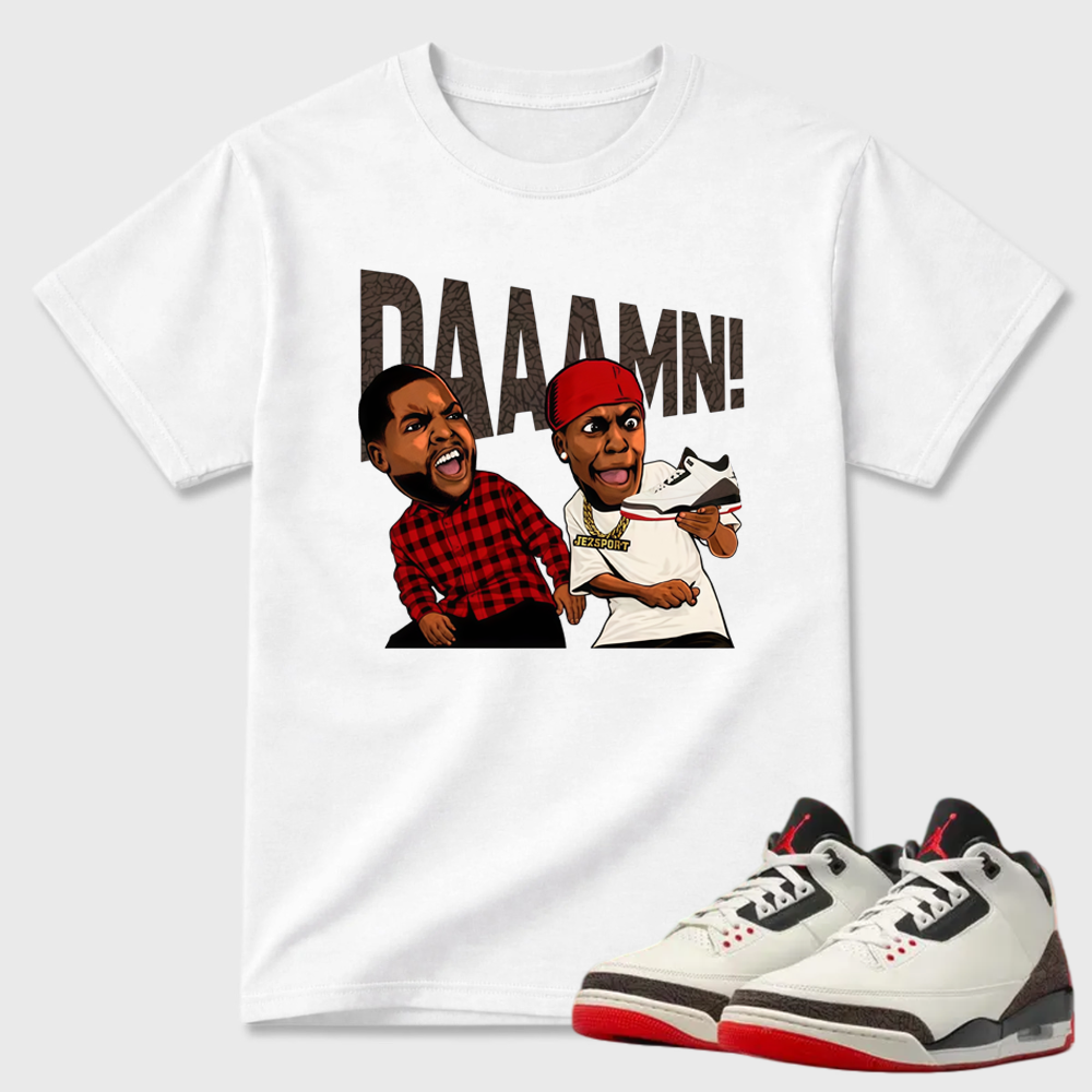 AJ3 World’s Best Dad Match Tee, Match DAAAMN Shirt
