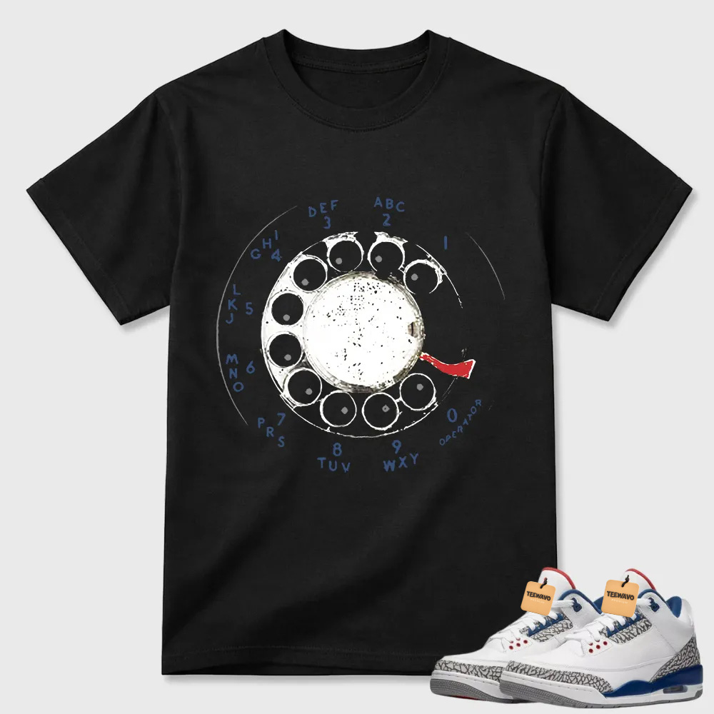 Rotary Phone Dial Air Retro 3 Minimal Tee