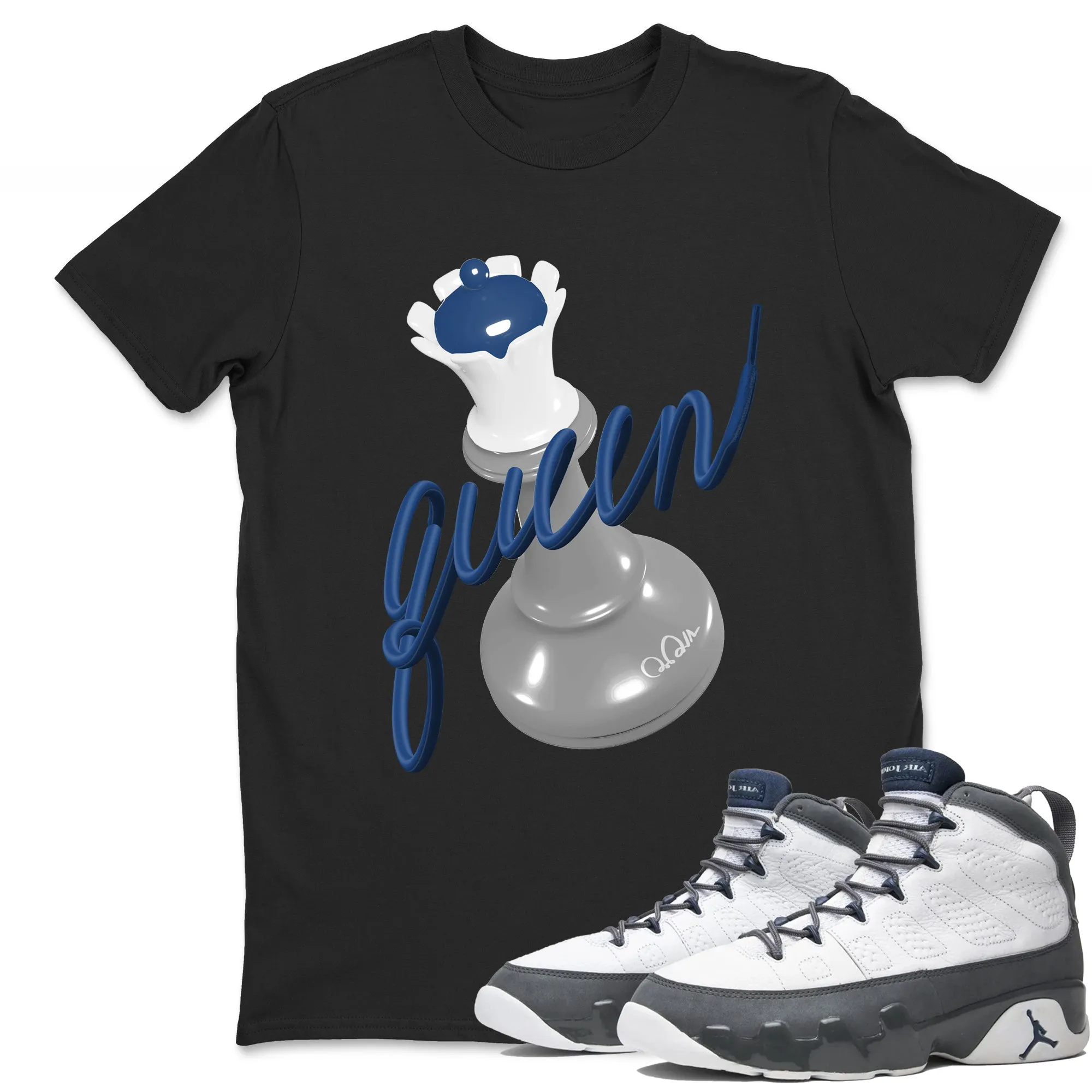 3D Queen Sneaker Tees - Air Jordan 9 Flint Grey