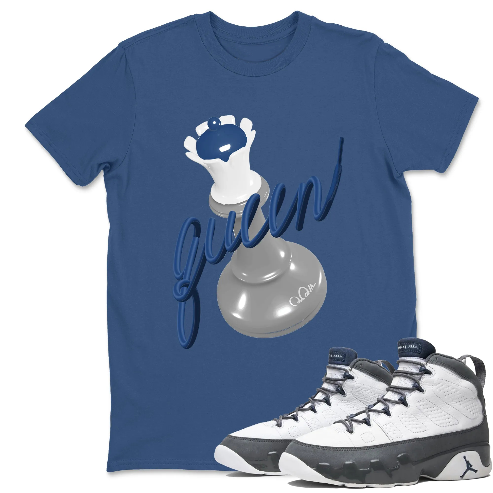 3D Queen Sneaker Tees - Air Jordan 9 Flint Grey
