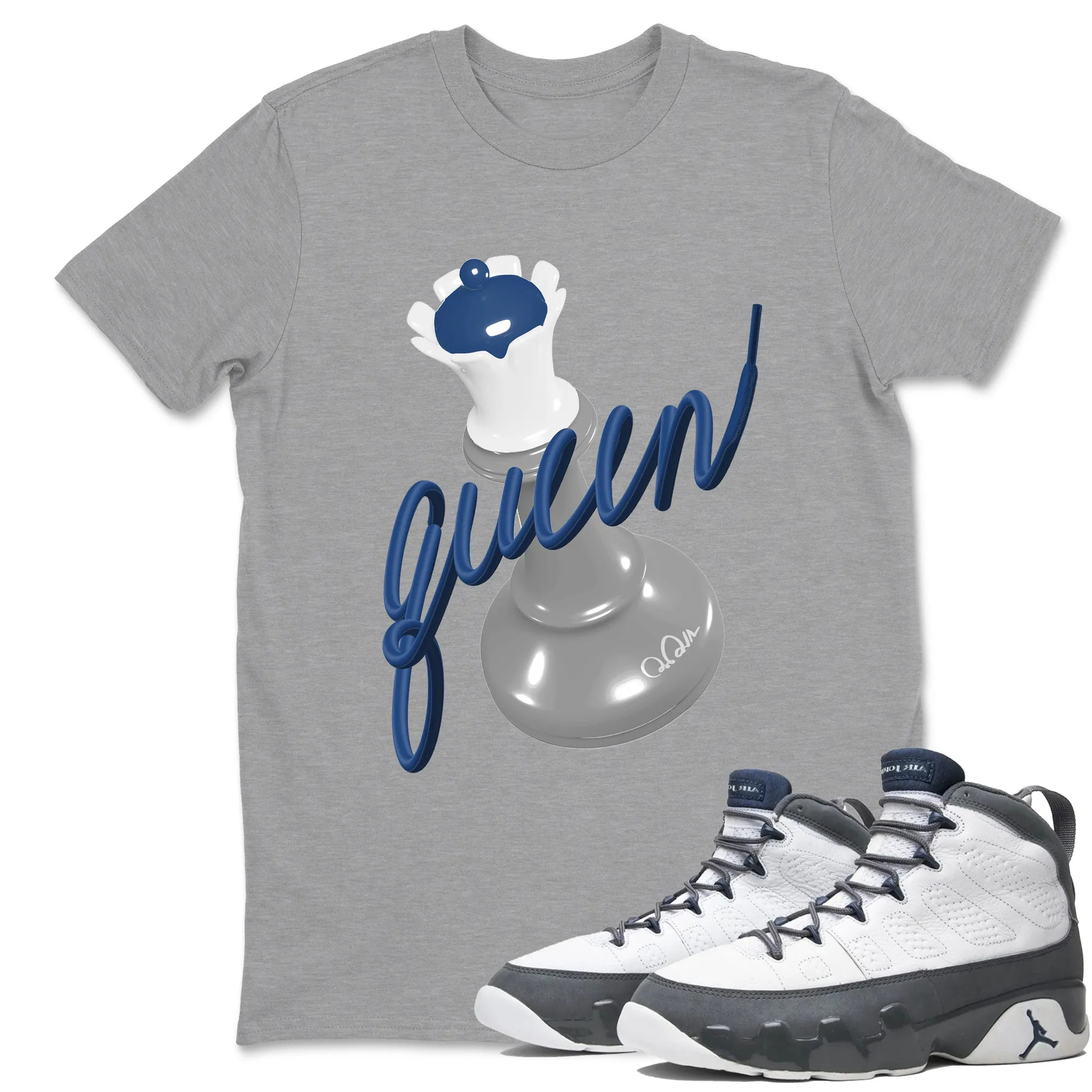 3D Queen Sneaker Tees - Air Jordan 9 Flint Grey