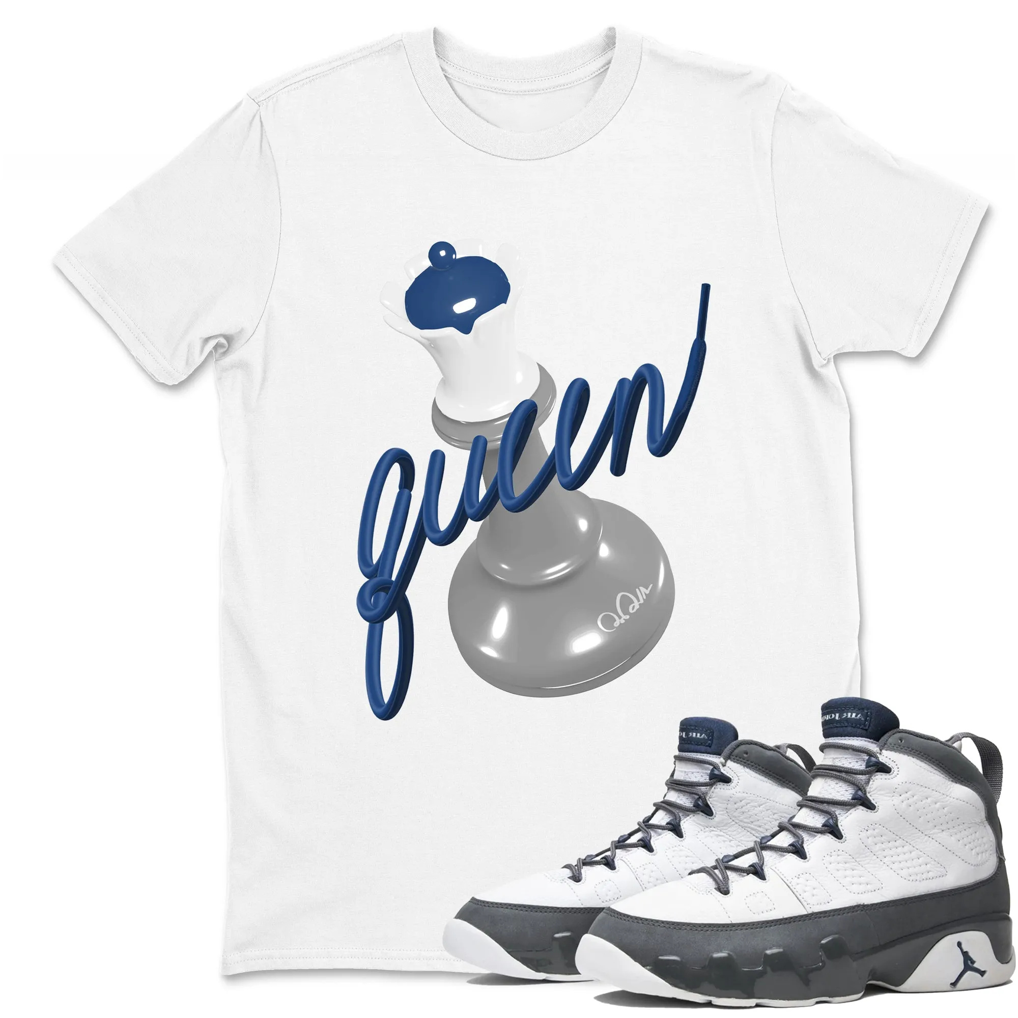 3D Queen Sneaker Tees - Air Jordan 9 Flint Grey