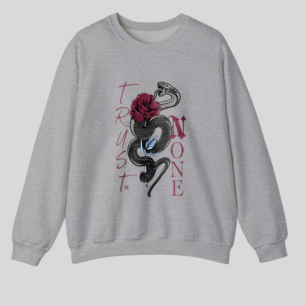 Snake Winding Around Rose With Text tshirt 100% cotton
