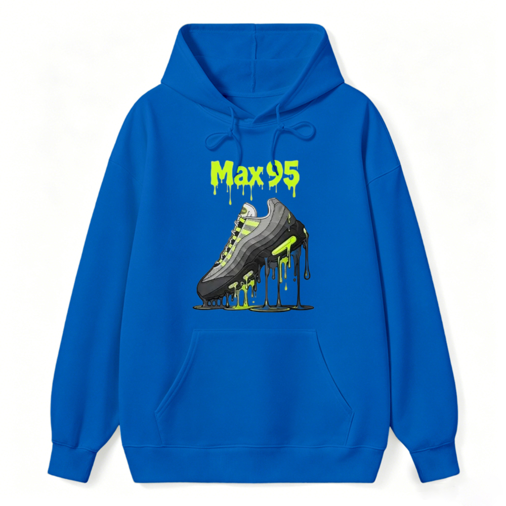 Max 95 Neon Green Drip Sneaker Graphic Unisex Classic Hoodie