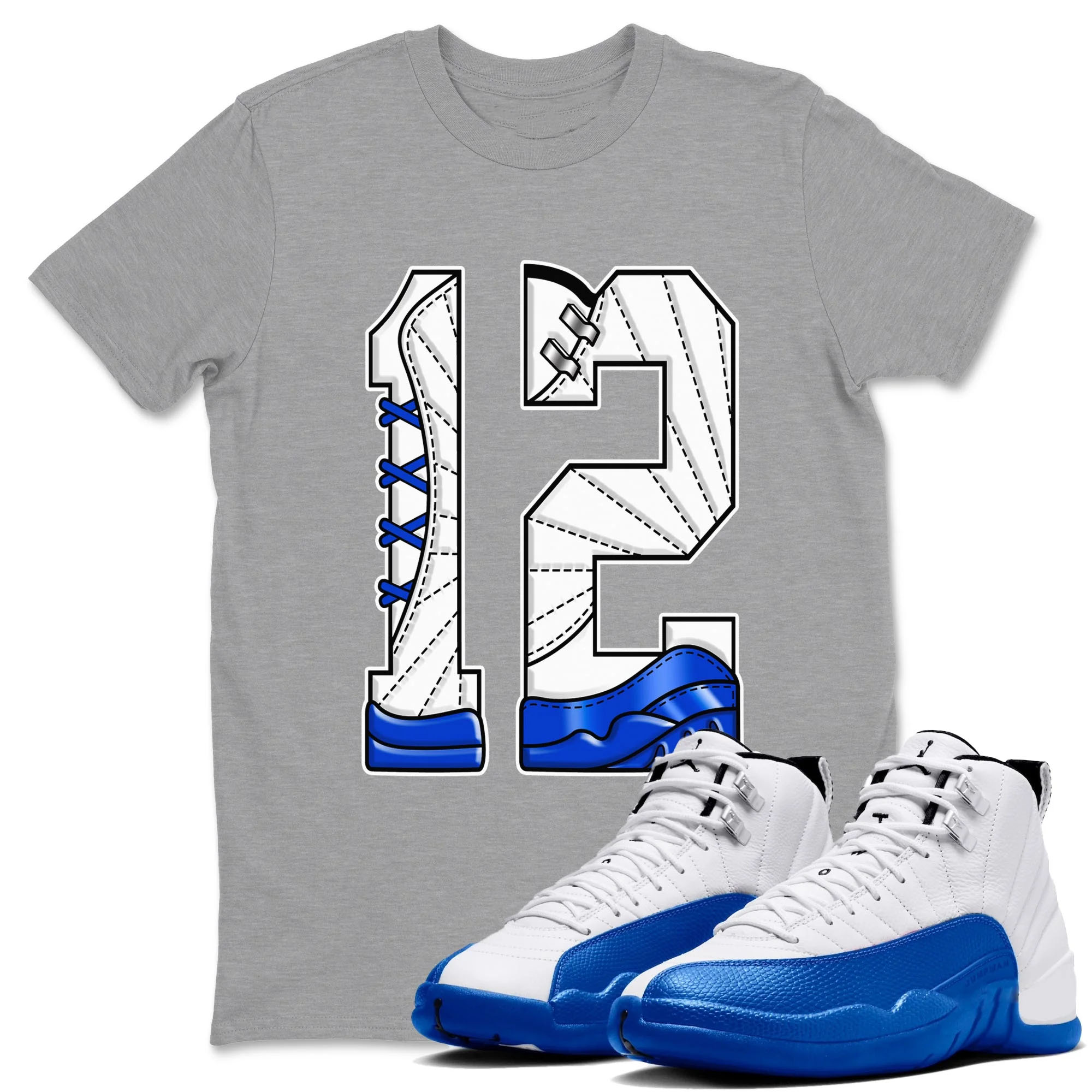 Number 12 TEEWAVO Sneaker Tees - Air Jordan 12 Blueberry