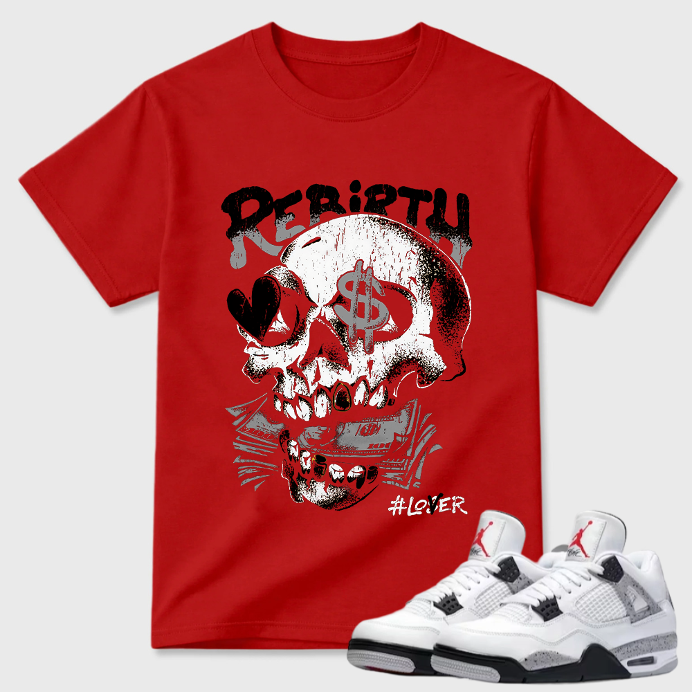 Rebirth Skull Money Air Jordan 4 Graphic Tee