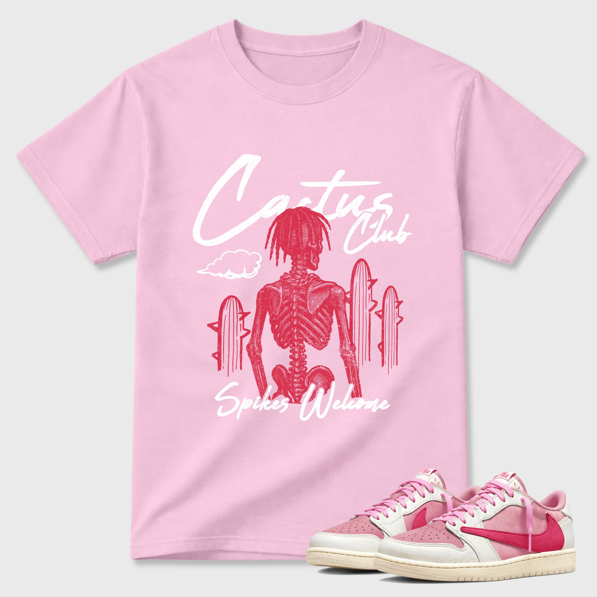 Cactus Club  Sneaker Tees - Air Jordan 1 Travis Scott Tropical Pink