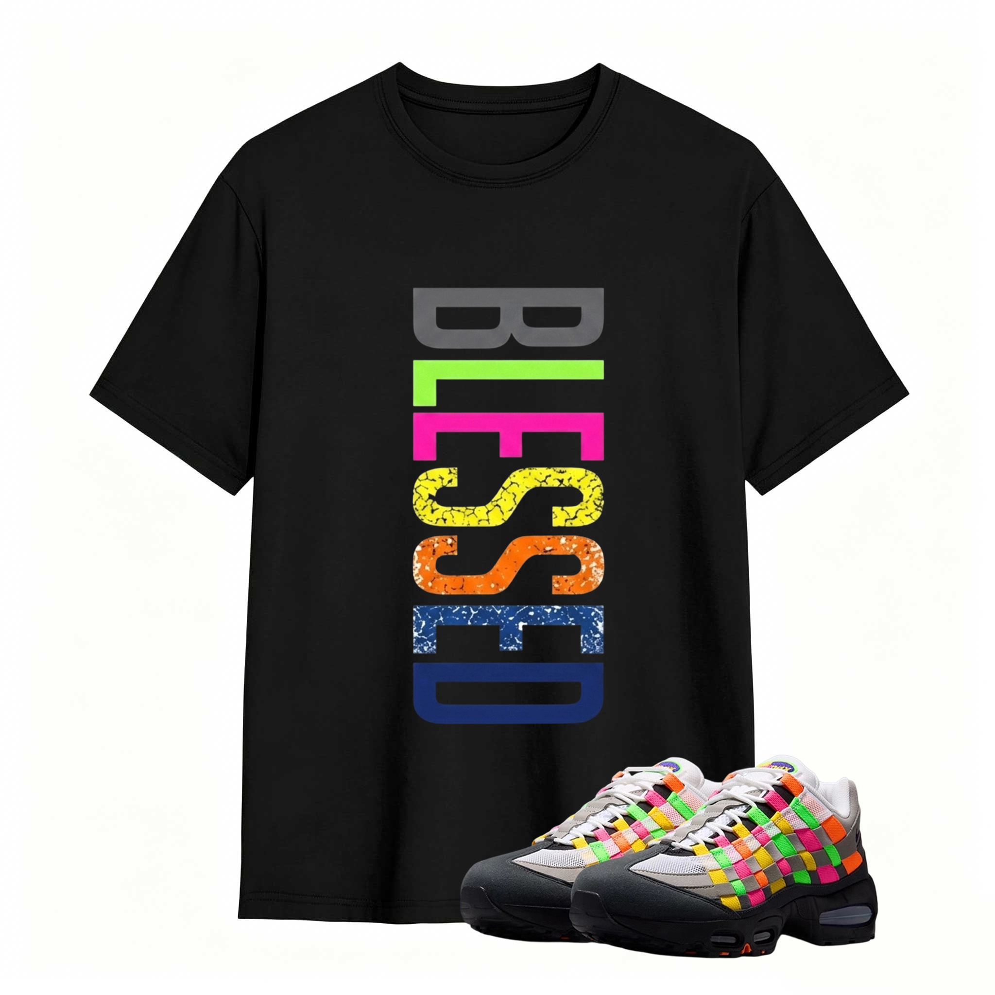 Wibuprint Blessed Shirt to Match Air Max 95 Woven – Air Max Graphic Tee – Woven Shirt