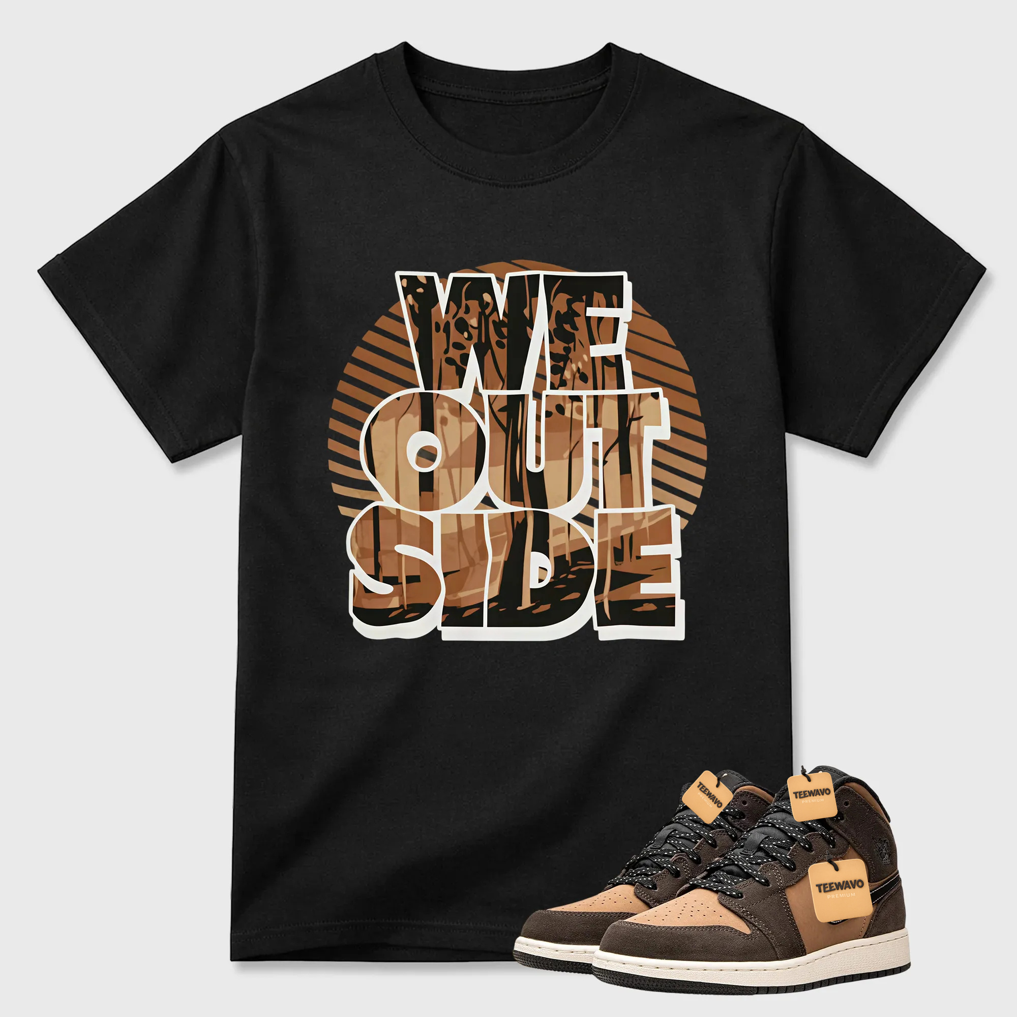 1s Dark Chocolate Shirt, AJD 1 Dark Chocolate Match Tee