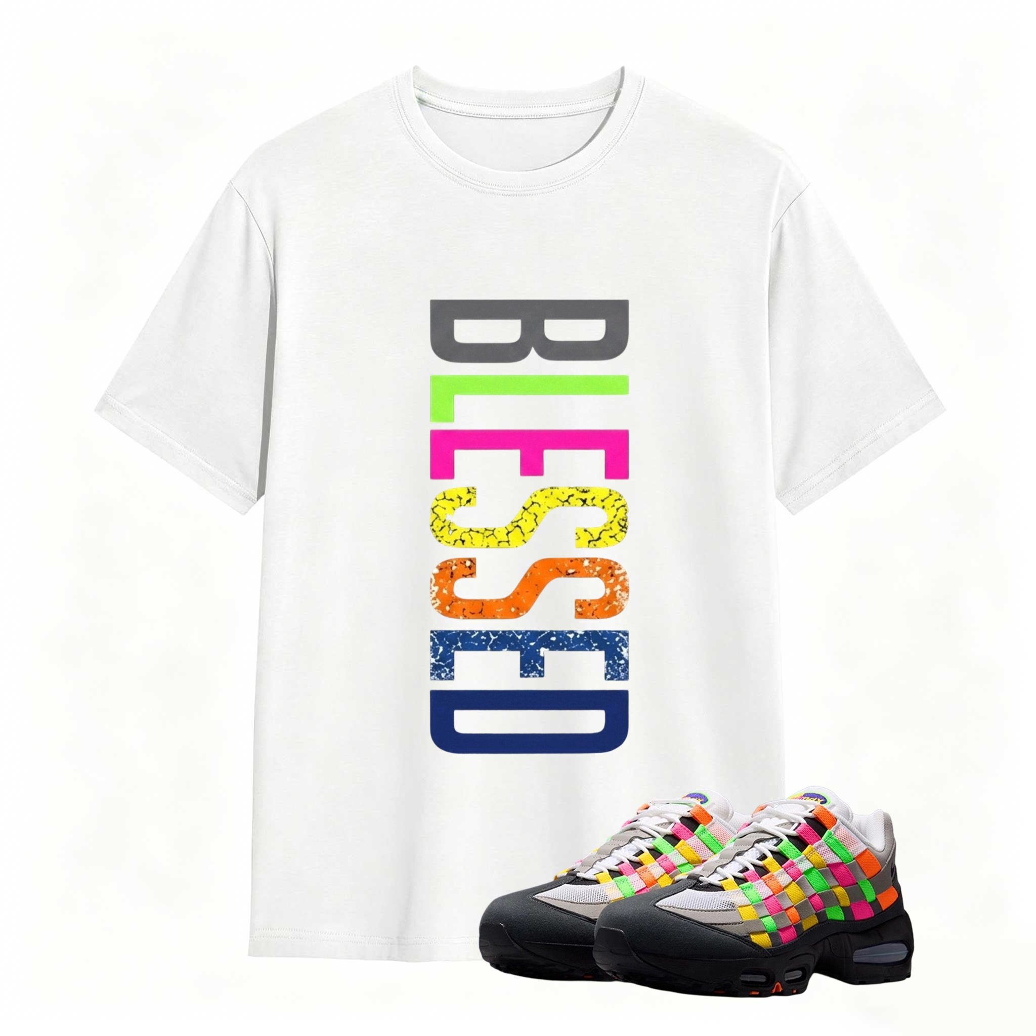 Wibuprint Blessed Shirt to Match Air Max 95 Woven – Air Max Graphic Tee – Woven Shirt