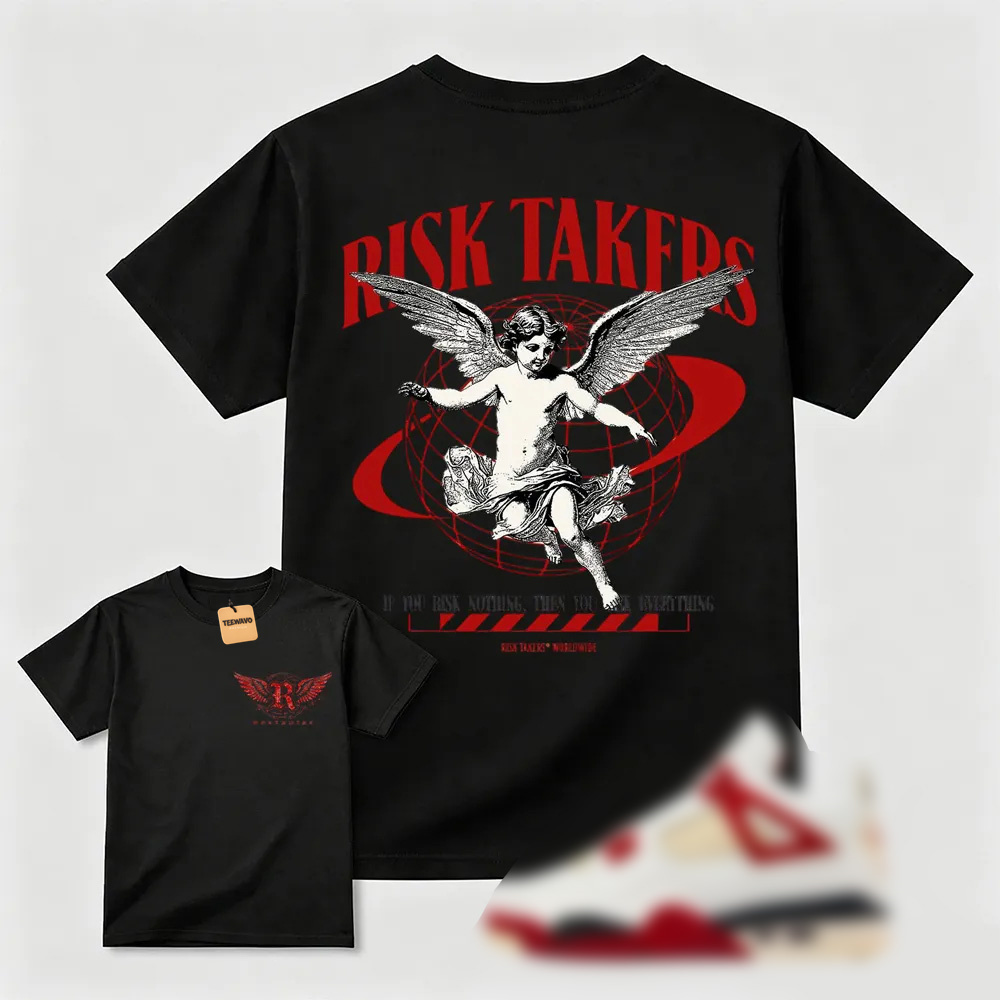 Brick After Brick 4 AJD4 Sneaker Match Tees Shirt Sail Risk Takers Graphic Tee