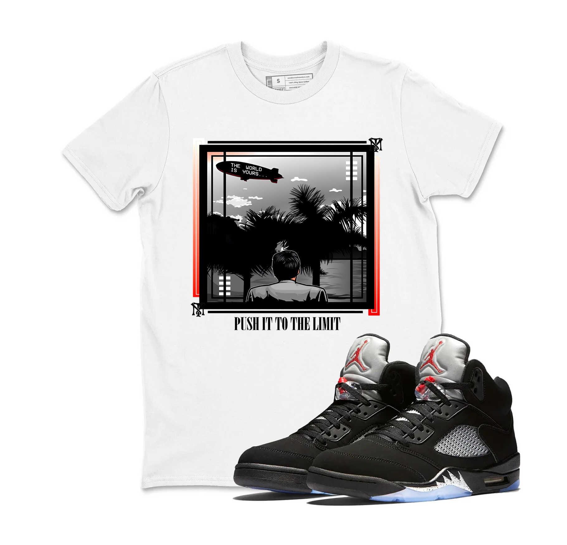 T-Shirt To Match Retro 5 Black Metallic AJ5 Reimagined - World Sneaker Tees
