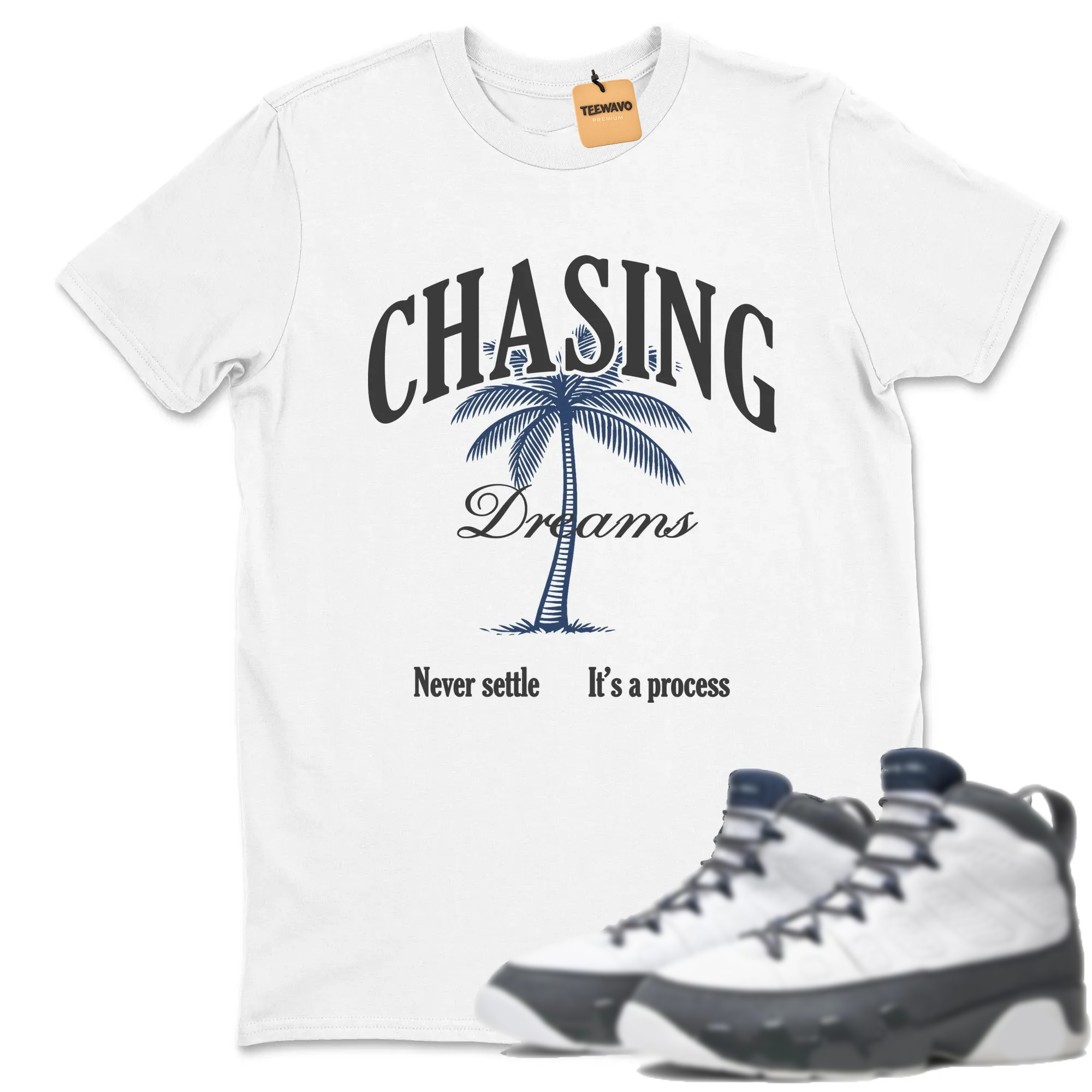 Chasing Dreams Sneaker Tees - AJ 9 Flint Grey