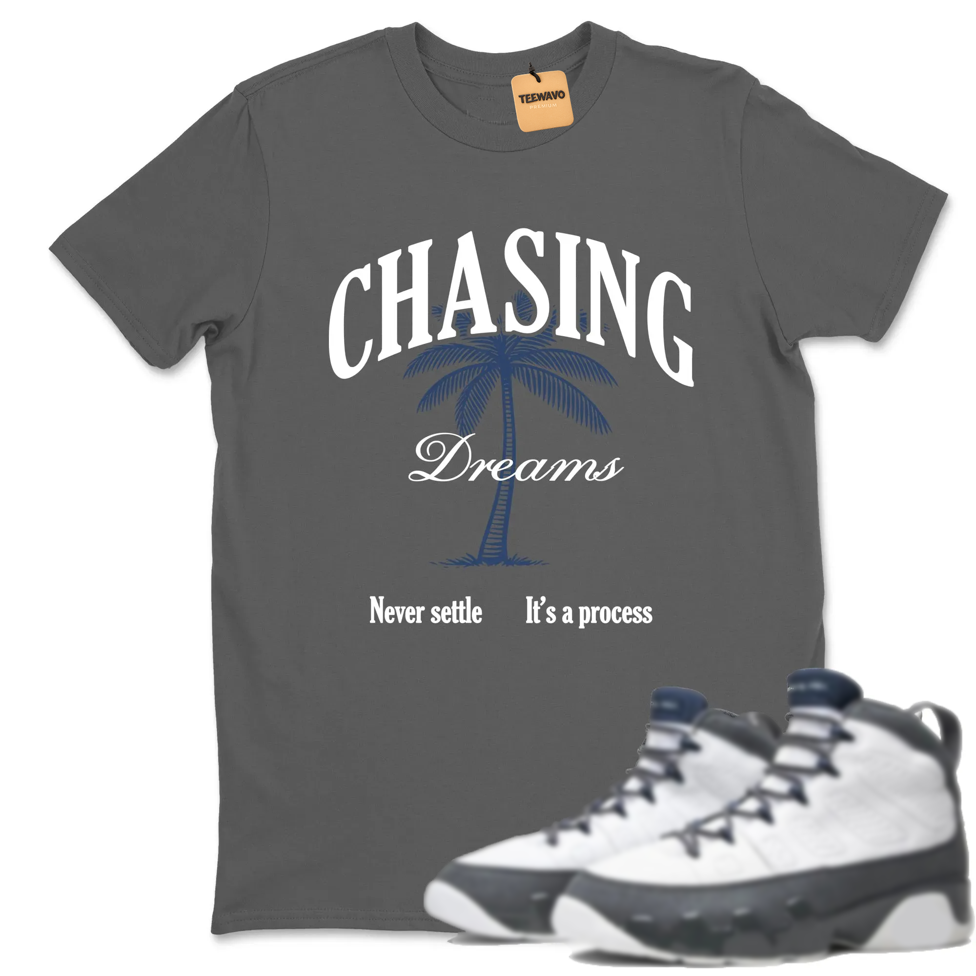 Chasing Dreams Sneaker Tees - AJ 9 Flint Grey