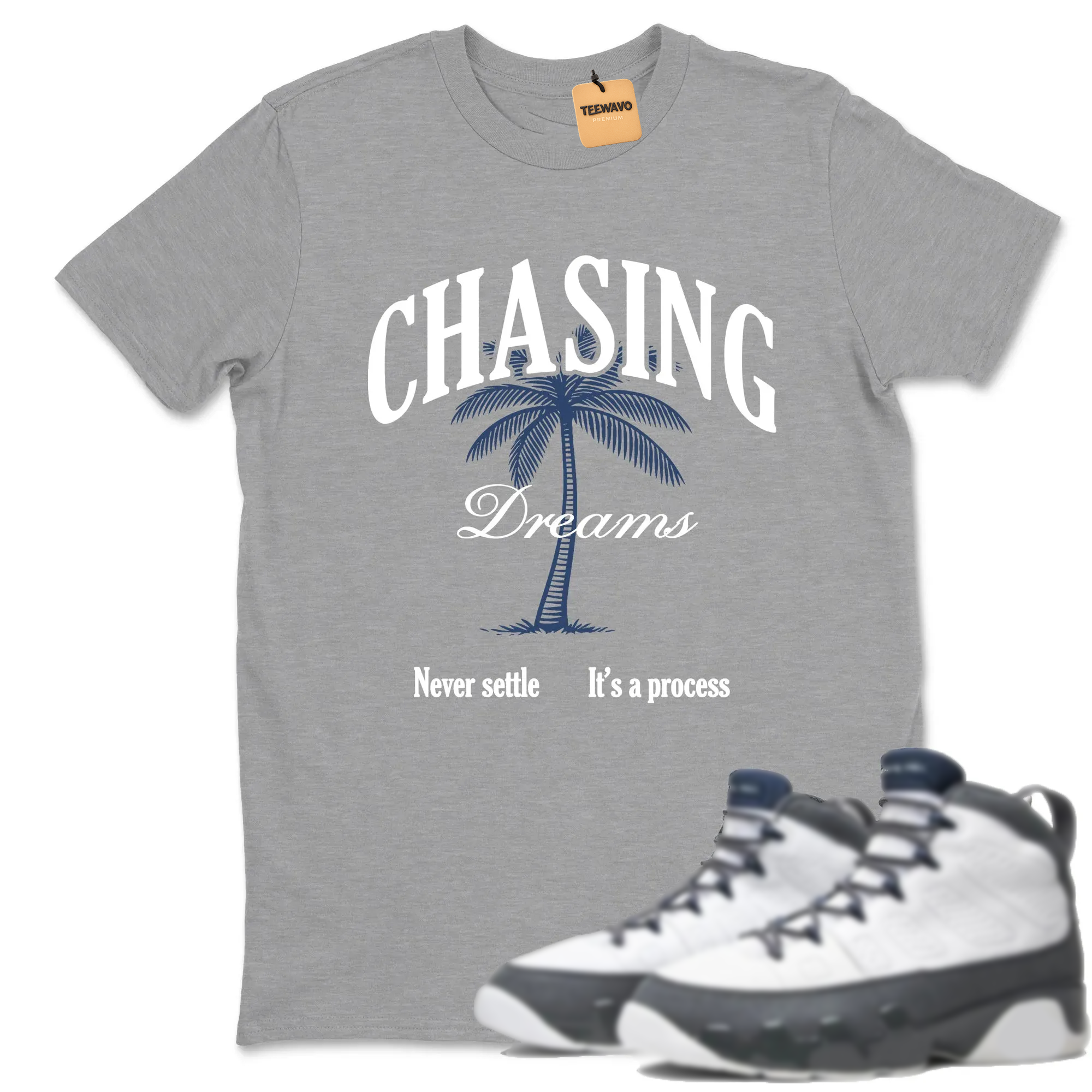 Chasing Dreams Sneaker Tees - AJ 9 Flint Grey